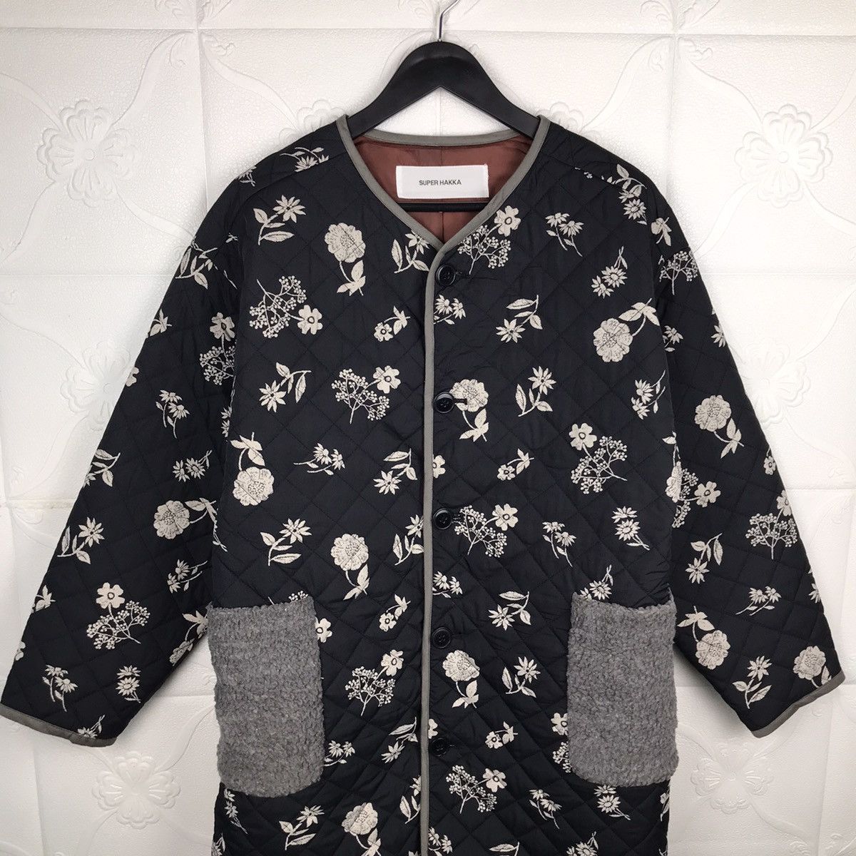 Designer × Japanese Brand × Vintage Japanese Quilted Super Hakka Flower Motion Over Coat Jacket Size S / US 4 / IT 40 - 2 Thumbnail