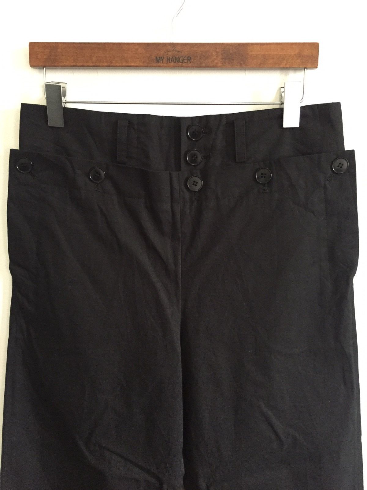 Yohji Yamamoto Yohji Yamamoto Minimal Double Waist Runway Pants Size US 31 - 1 Thumbnail