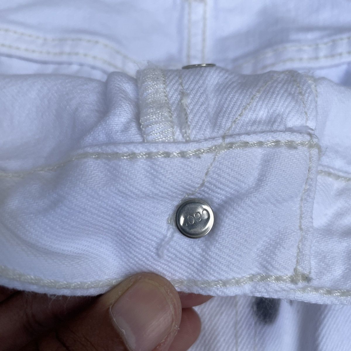 Levi's × Vintage Vintage Levi's 501 Faded White Jeans - wc 277 Size US 36 / EU 52 - 7 Thumbnail