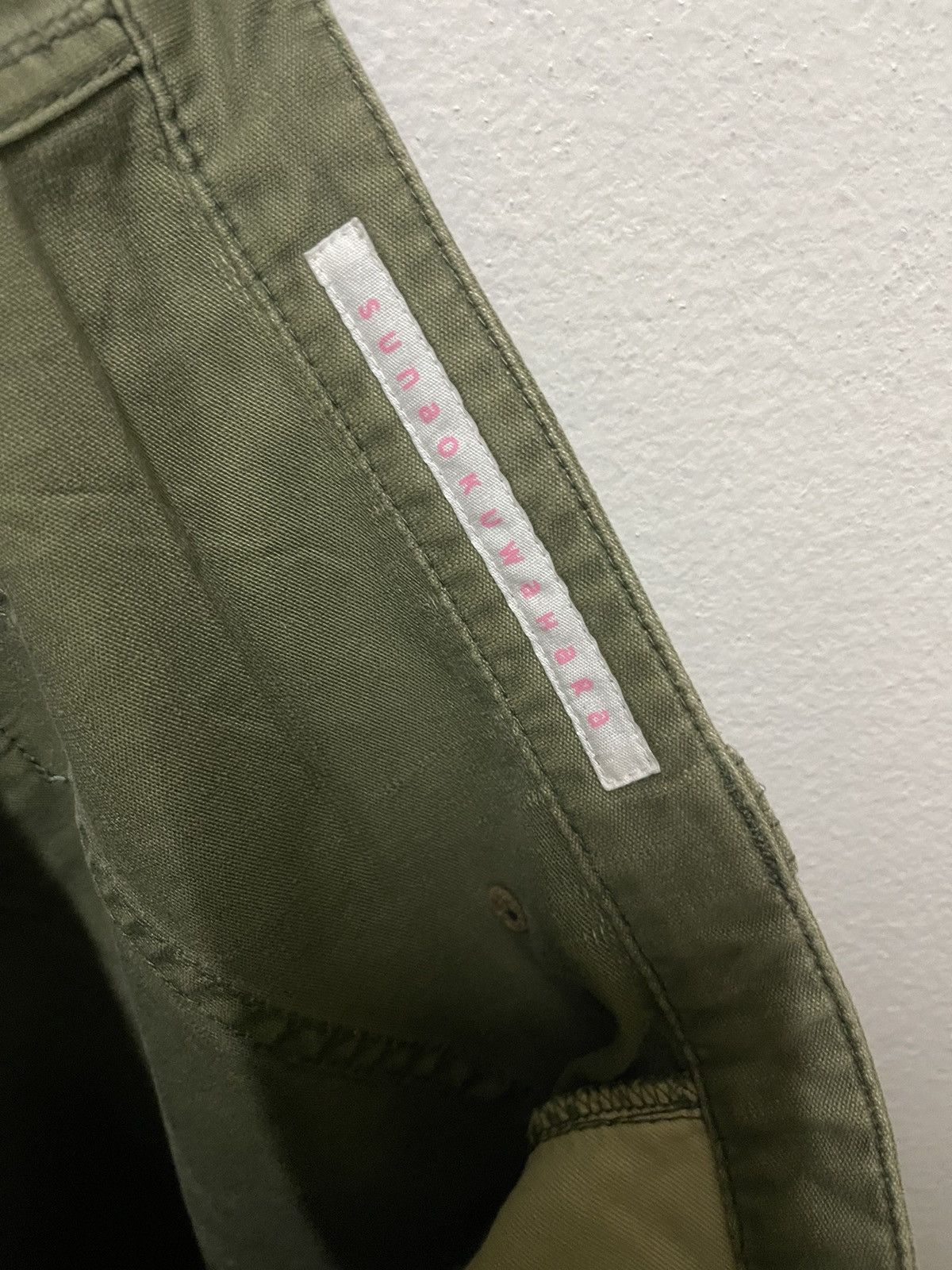 Issey Miyake × Japanese Brand Sunao Kuwahara Mini Skirt Green Army Distressed Size 30" / US 8 / IT 44 - 8 Thumbnail