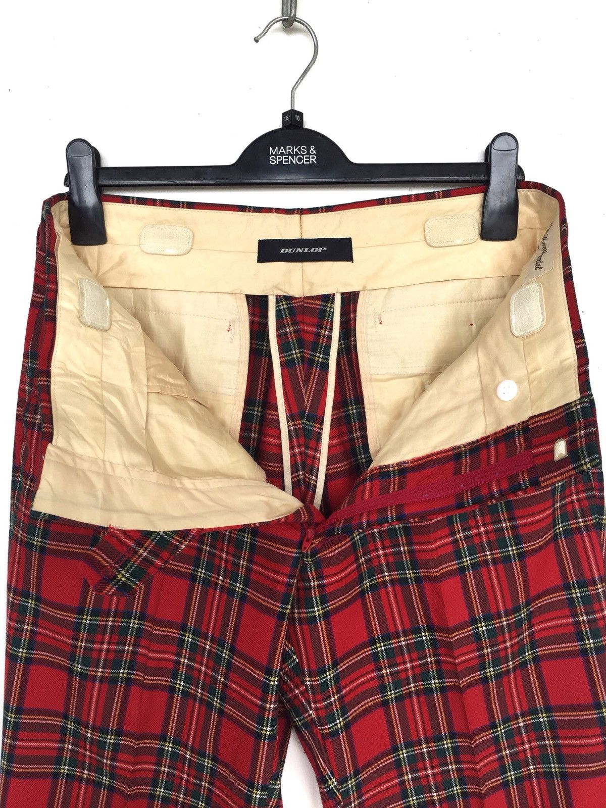 Dunlop 🇯🇵 Made Tartan Anarchy Bondage Punker Wool Pants Size US 32 / EU 48 - 6 Thumbnail