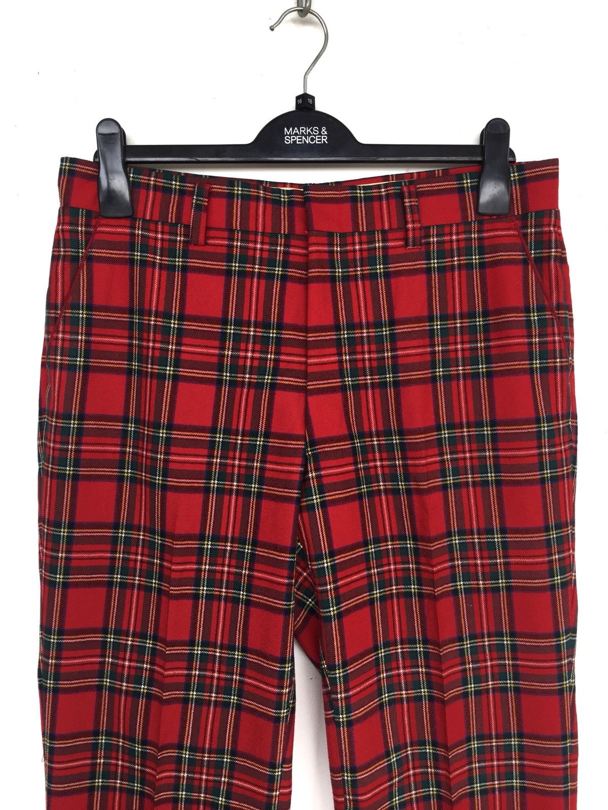 Dunlop 🇯🇵 Made Tartan Anarchy Bondage Punker Wool Pants Size US 32 / EU 48 - 2 Thumbnail