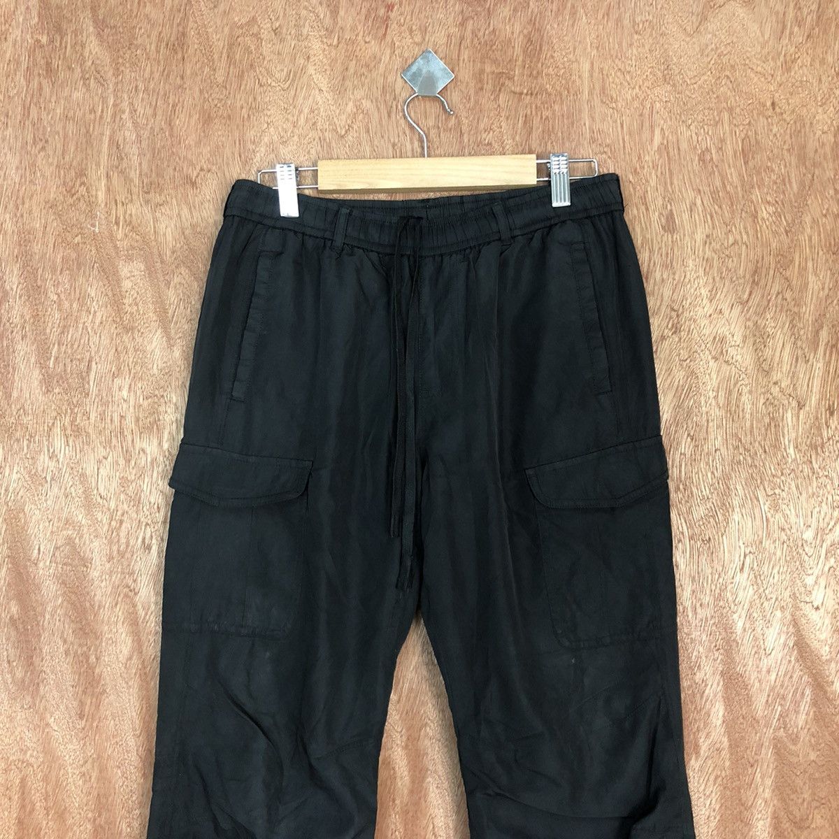 Japanese Brand DLL Uniqlo Black Multipocket jogger Cargo Pants #2673 Size US 29 - 2 Thumbnail
