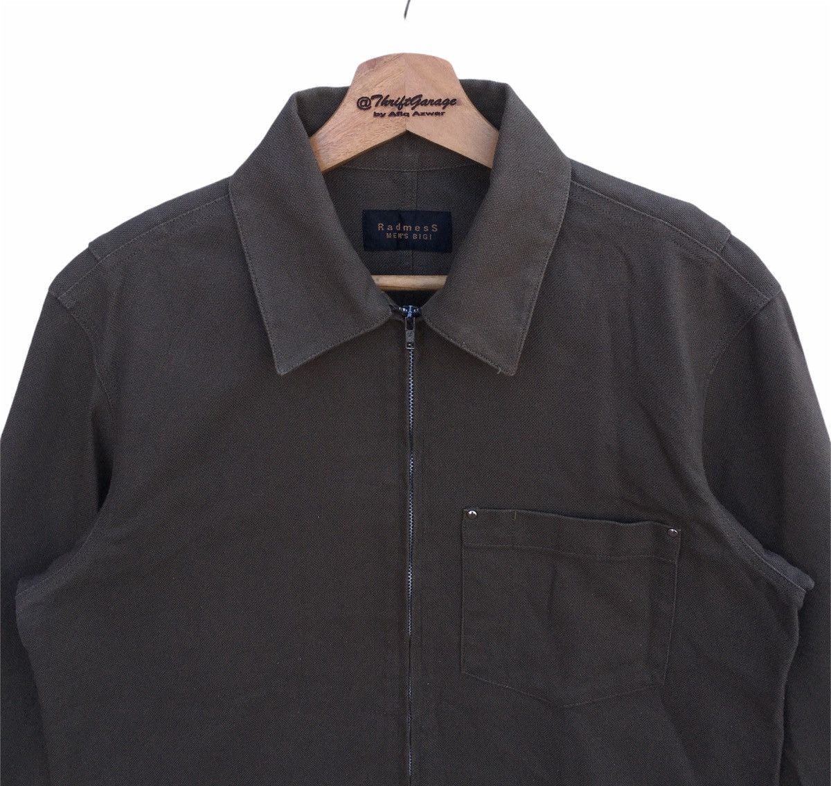 BIGI Vtg Radmess Mens Bigi Olive Military Style Zipper Jacket Size US M / EU 48-50 / 2 - 2 Thumbnail