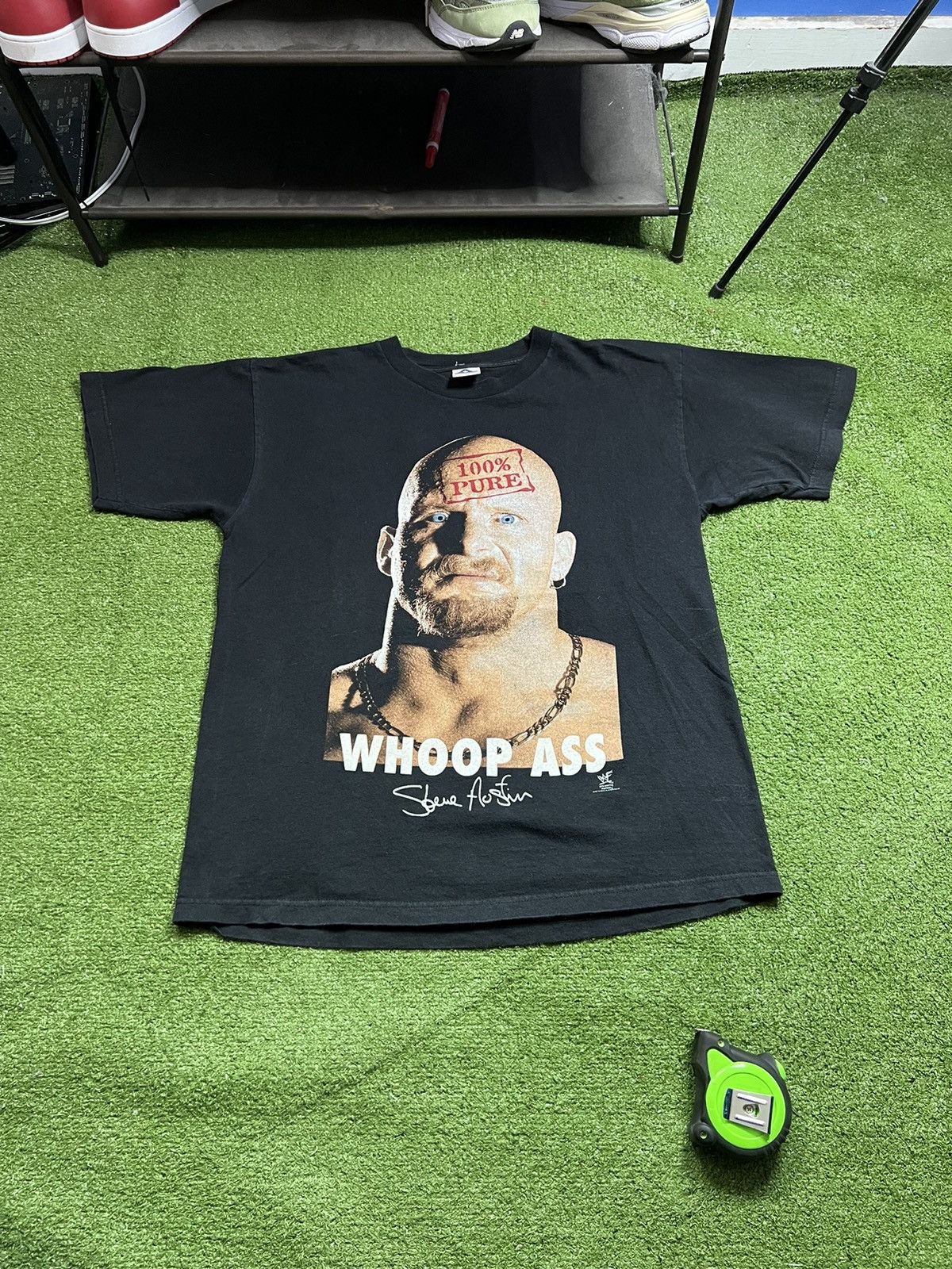 vintage stone cold steve austin 100% pure whoop ass shirt
