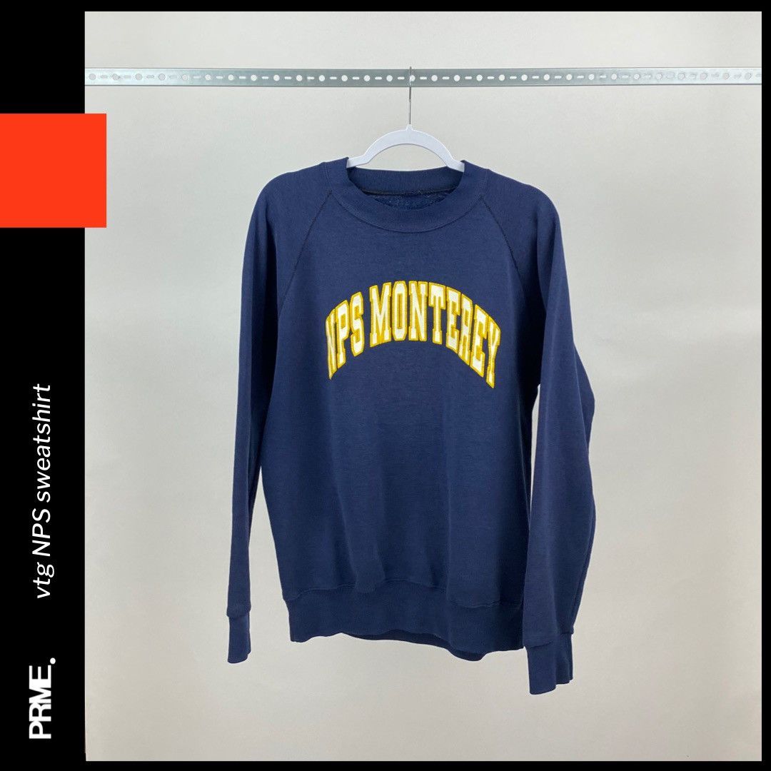 Vintage vintage 80s NPS MONTEREY Military School spellout sweatshirt Size US M / EU 48-50 / 2 - 3 Thumbnail