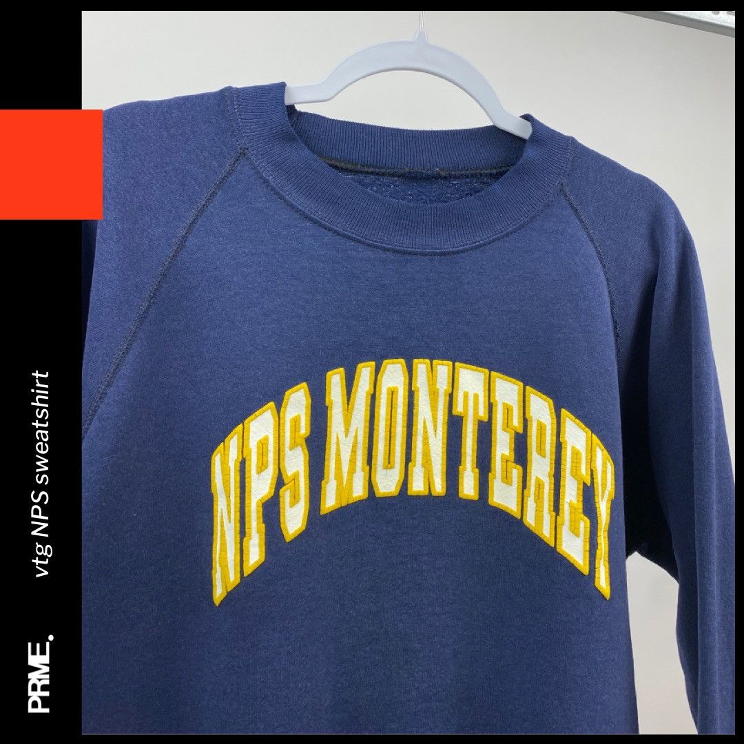 Vintage vintage 80s NPS MONTEREY Military School spellout sweatshirt Size US M / EU 48-50 / 2 - 1 Thumbnail