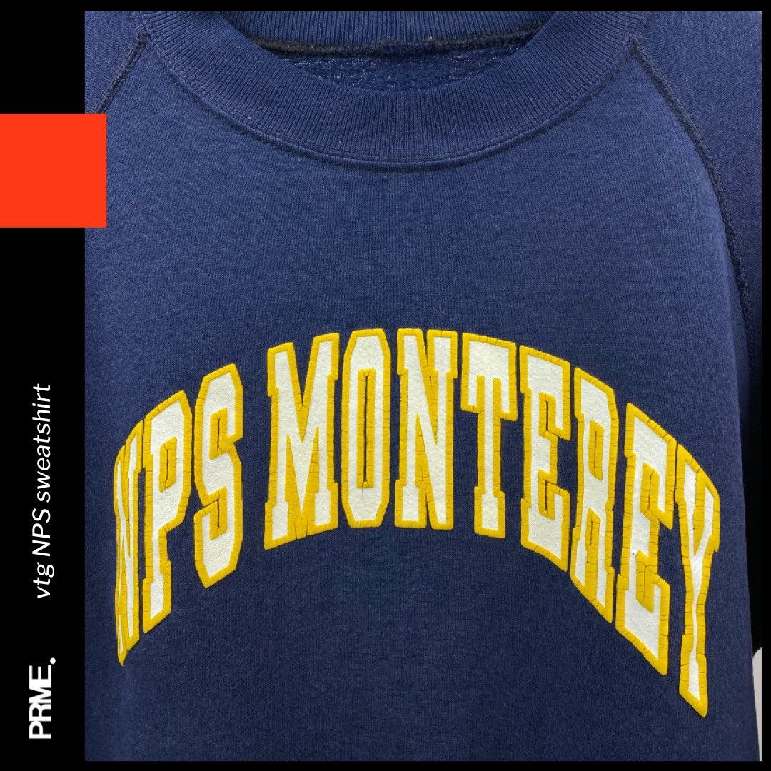Vintage vintage 80s NPS MONTEREY Military School spellout sweatshirt Size US M / EU 48-50 / 2 - 6 Thumbnail