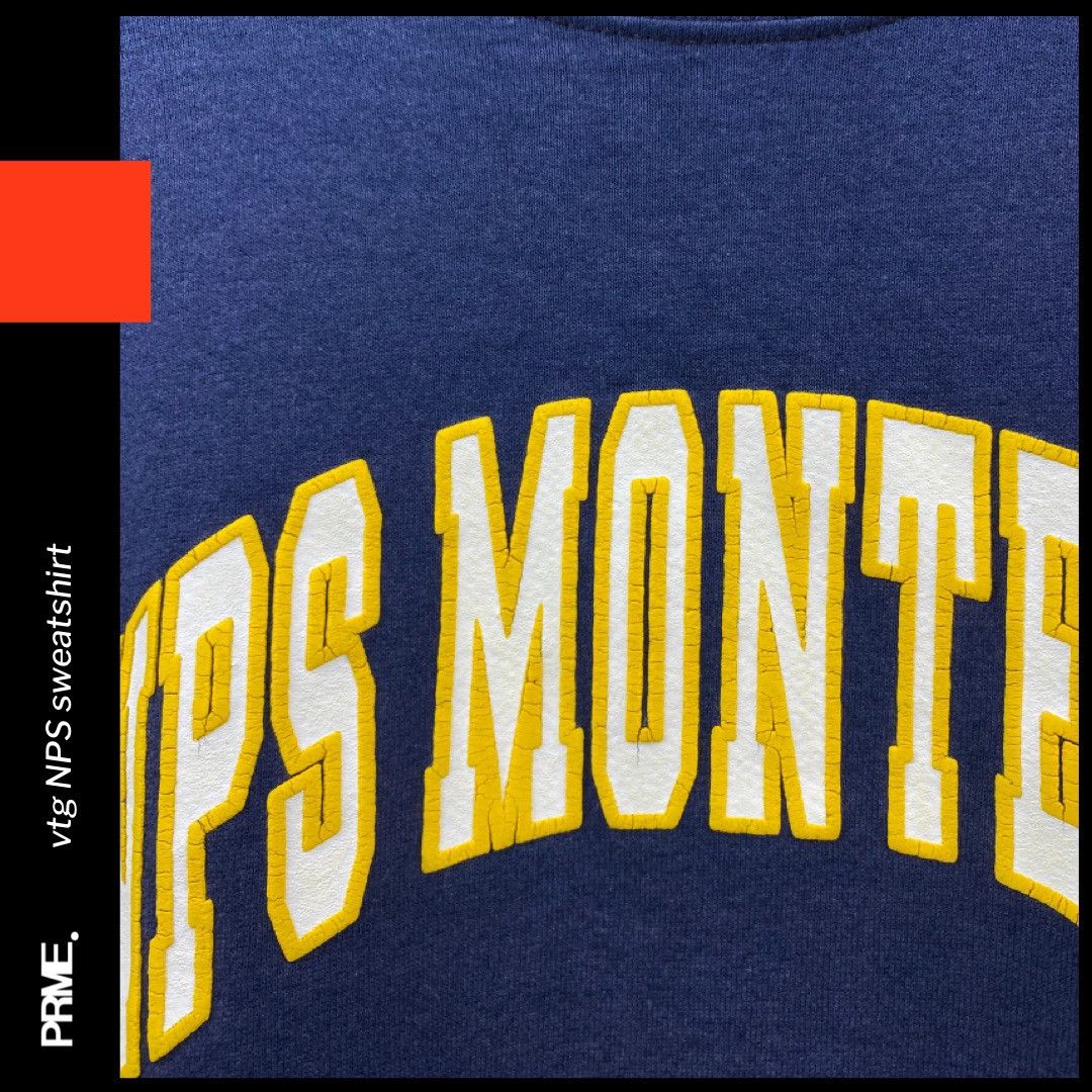 Vintage vintage 80s NPS MONTEREY Military School spellout sweatshirt Size US M / EU 48-50 / 2 - 5 Thumbnail