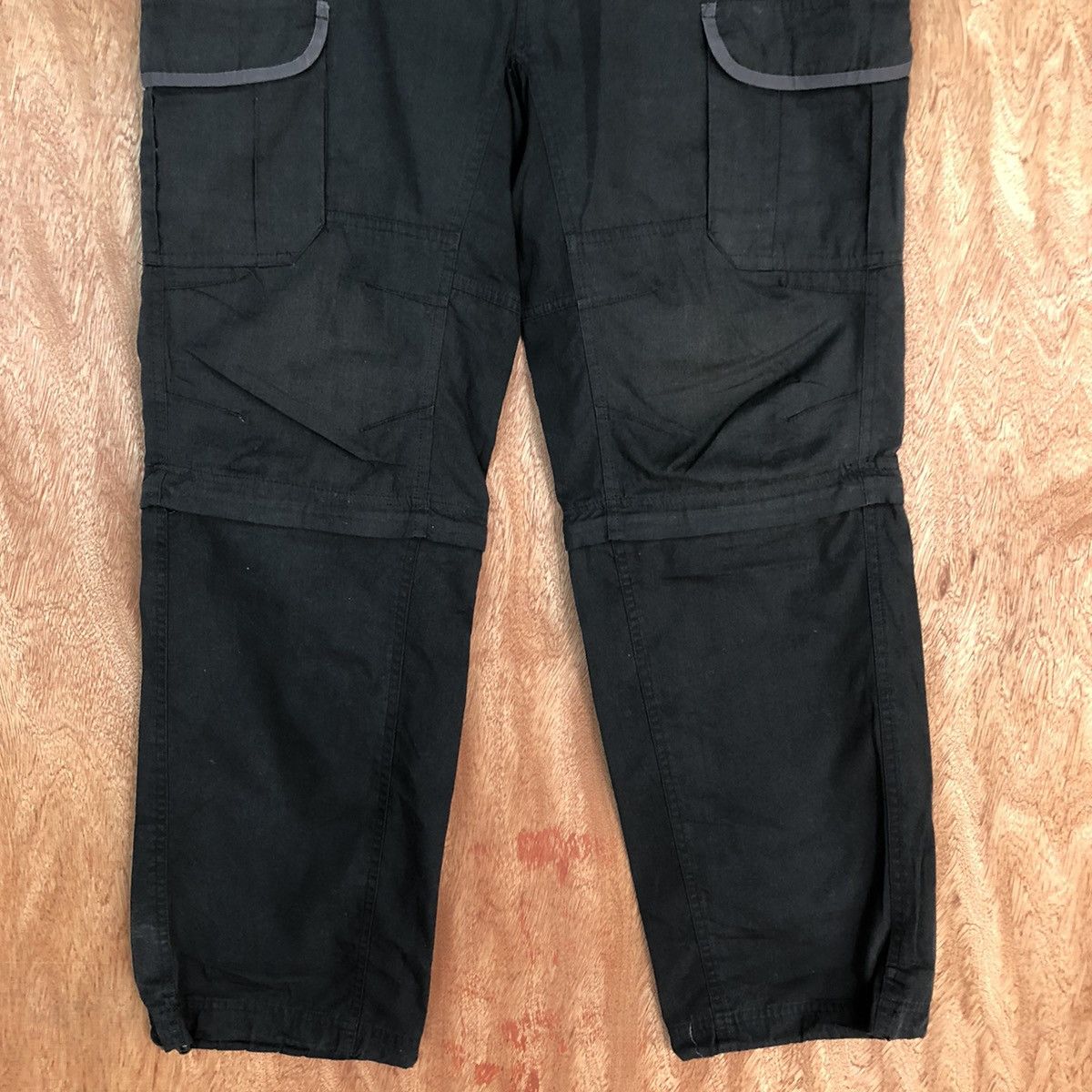 Japanese Brand DLL CRU Black Multipocket hiking track Cargo Pants #2338 Size US 33 - 3 Thumbnail