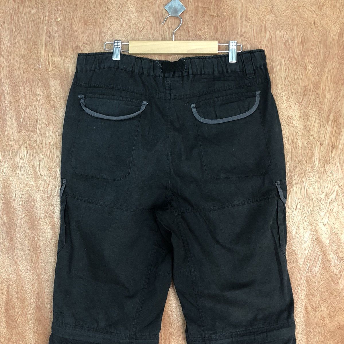 Japanese Brand DLL CRU Black Multipocket hiking track Cargo Pants #2338 Size US 33 - 11 Thumbnail