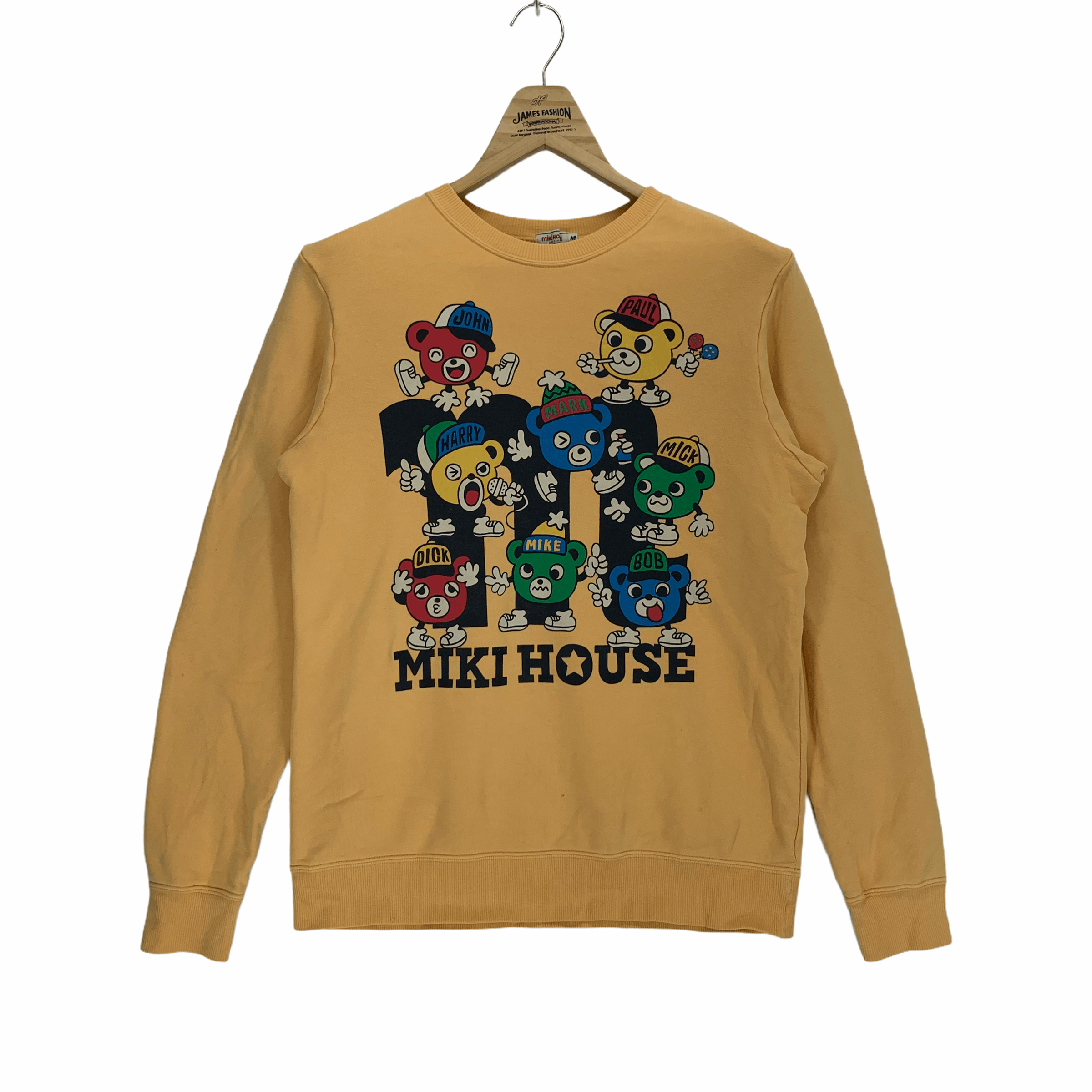 Japanese Brand Miki House Double Side Big Logo Yellow Sweatshirts #2924-43 Size US M / EU 48-50 / 2 - 1 Thumbnail