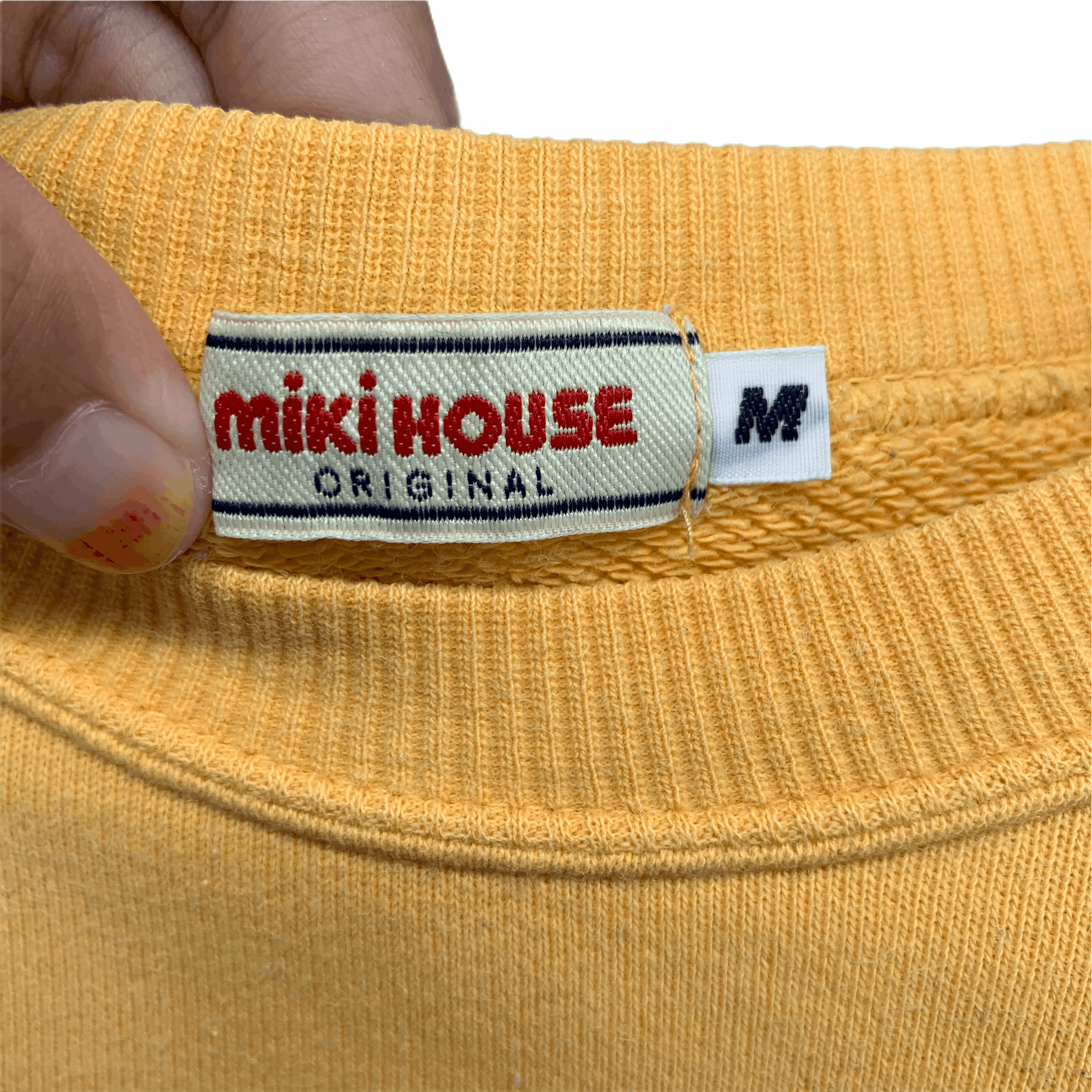 Japanese Brand Miki House Double Side Big Logo Yellow Sweatshirts #2924-43 Size US M / EU 48-50 / 2 - 5 Thumbnail