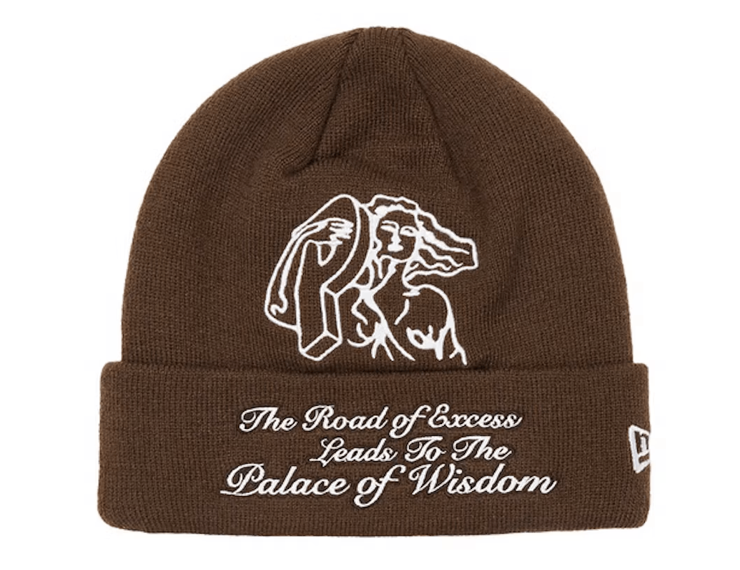 New Era × Palace Palace P-Statue New Era Beanie Brown Size ONE SIZE - 3 Thumbnail