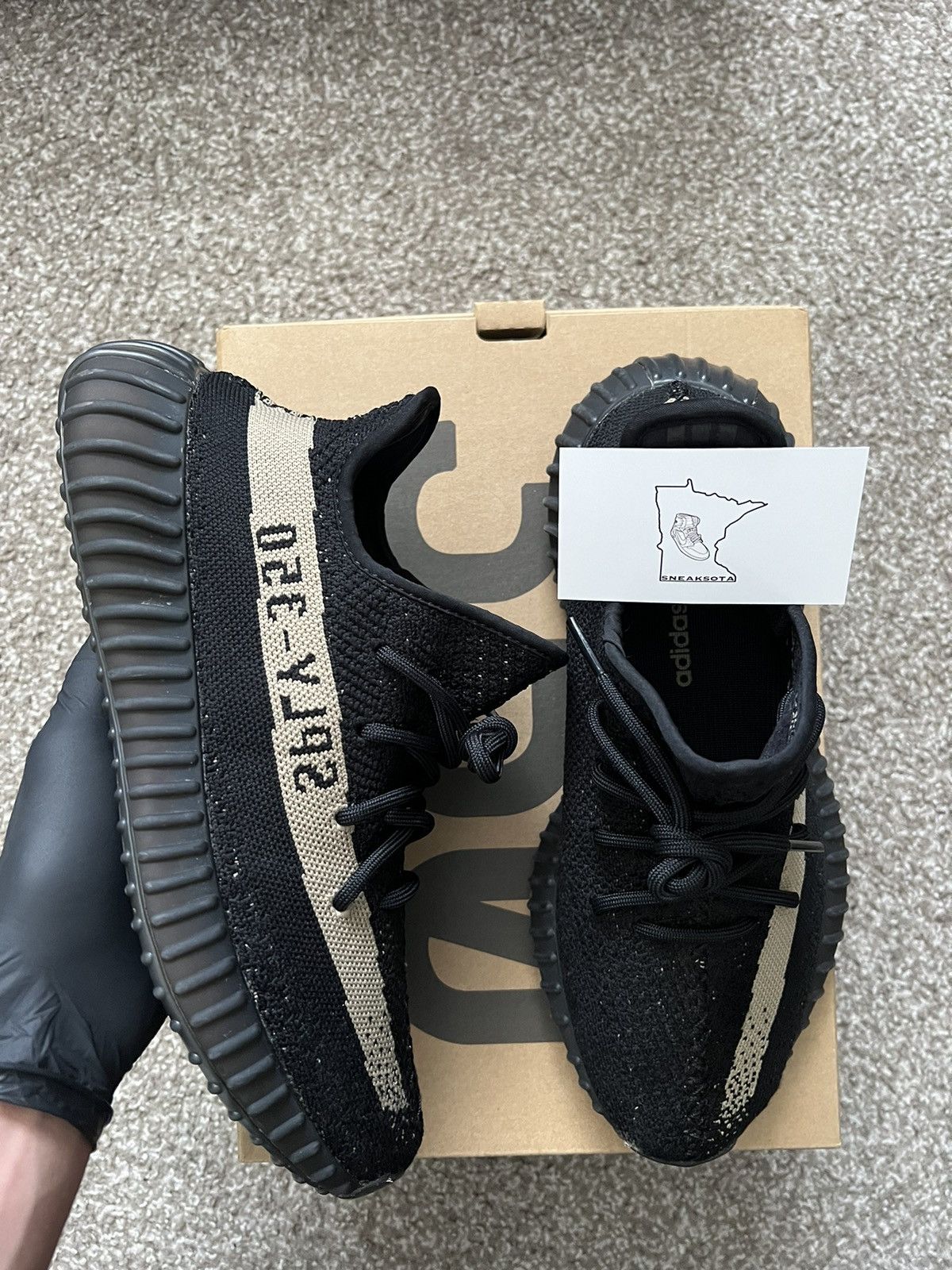 Yeezy 350 V2 Black/Green (Not Oreo) Size