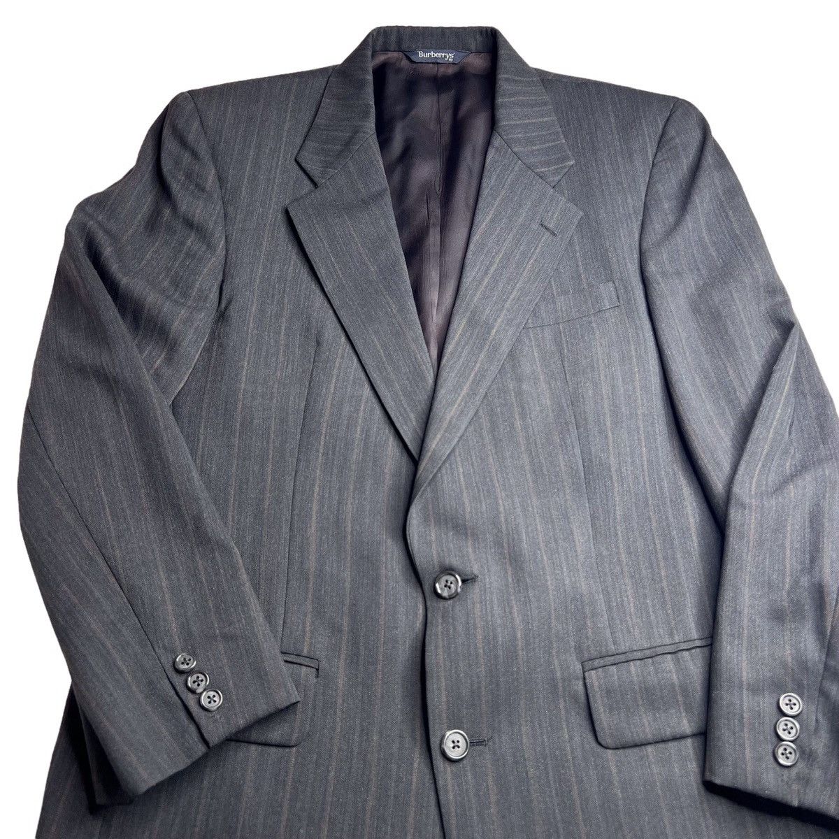 Burberry Vintage BURBERRYS Striped Wool Suit Jacket Sport Coat Blazer Size 40R - 1 Thumbnail