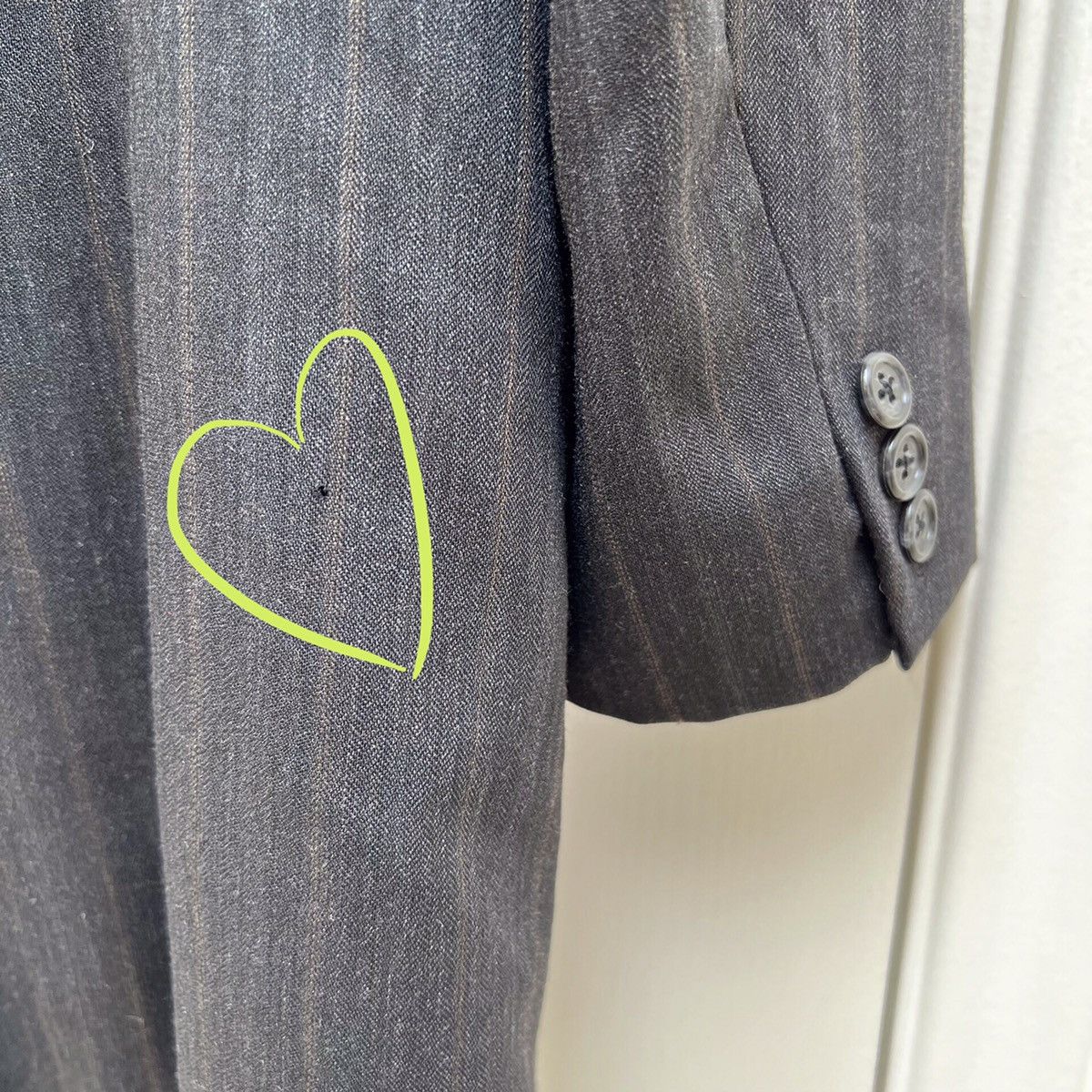 Burberry Vintage BURBERRYS Striped Wool Suit Jacket Sport Coat Blazer Size 40R - 6 Thumbnail