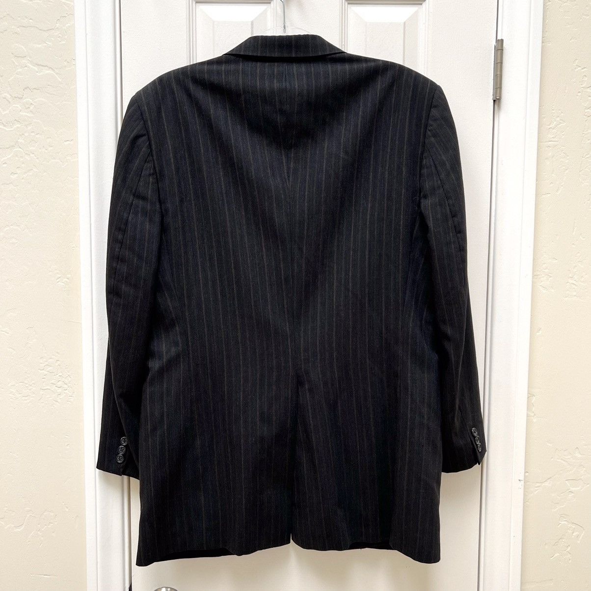 Burberry Vintage BURBERRYS Striped Wool Suit Jacket Sport Coat Blazer Size 40R - 7 Thumbnail