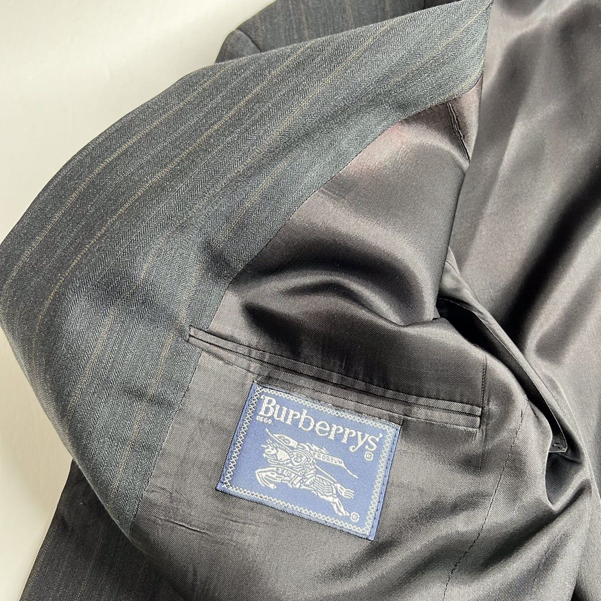 Burberry Vintage BURBERRYS Striped Wool Suit Jacket Sport Coat Blazer Size 40R - 10 Thumbnail