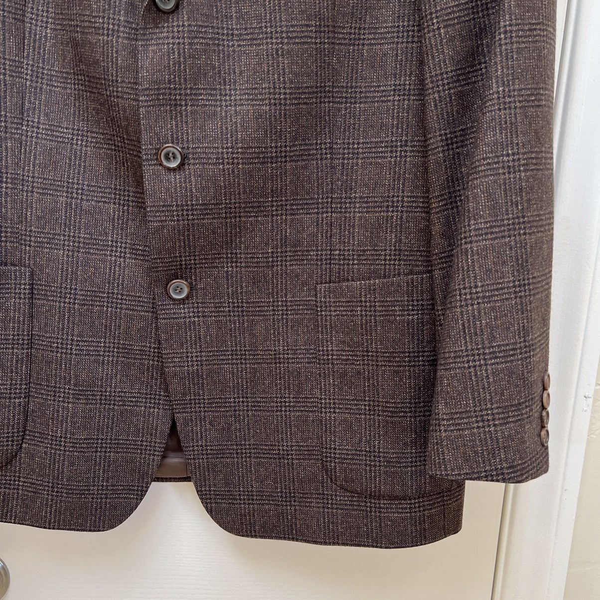 Hugo Boss Hugo Boss Edison Plaid Wool Blazer • Vintage Union-Made USA Size 44R - 4 Thumbnail