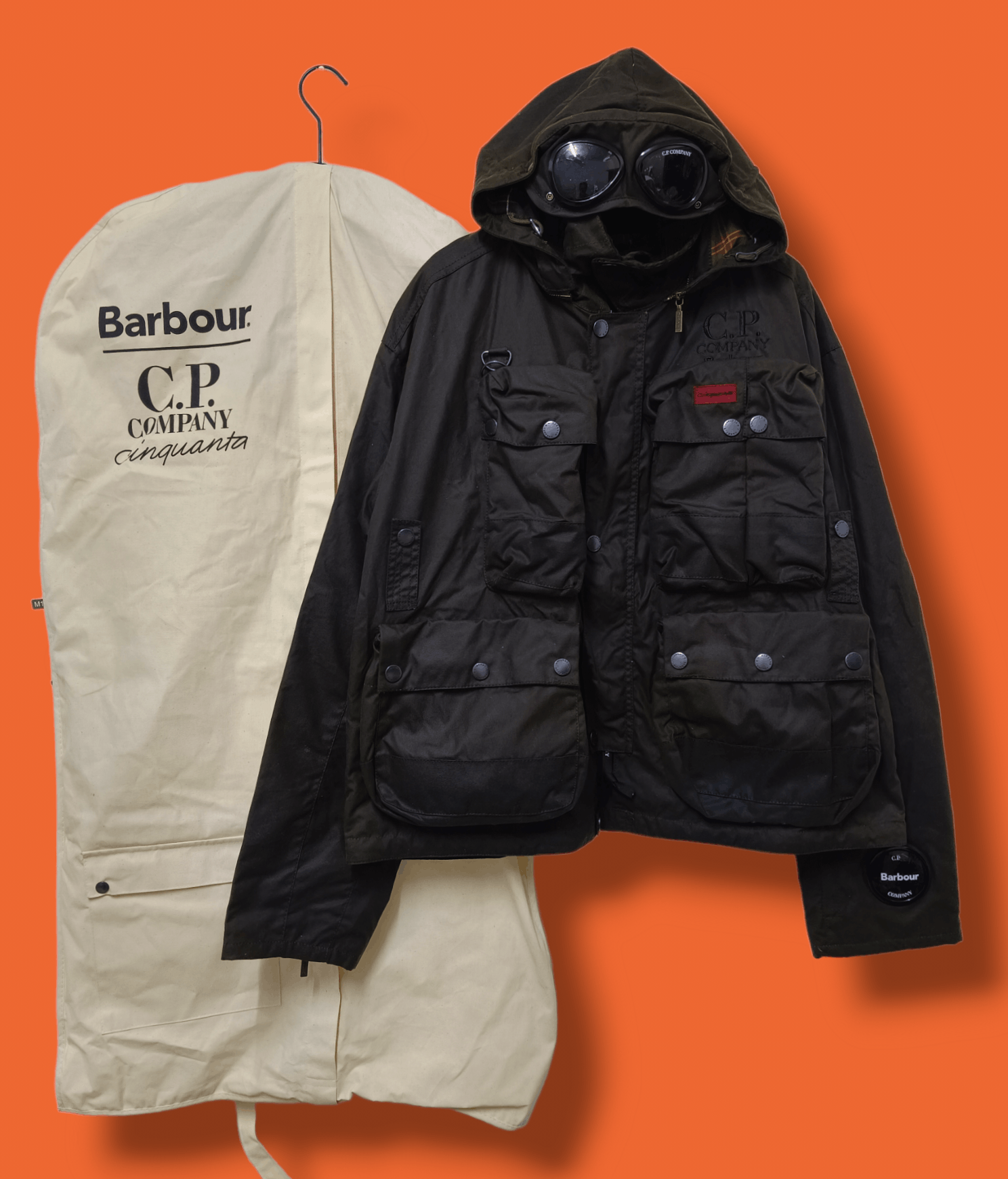 куртка cp company x barbour