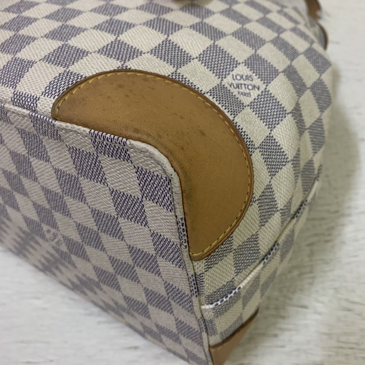 Louis Vuitton LOUIS VUITTON Hampstead MM Damier Azur Tote Bag Size ONE SIZE - 11 Thumbnail