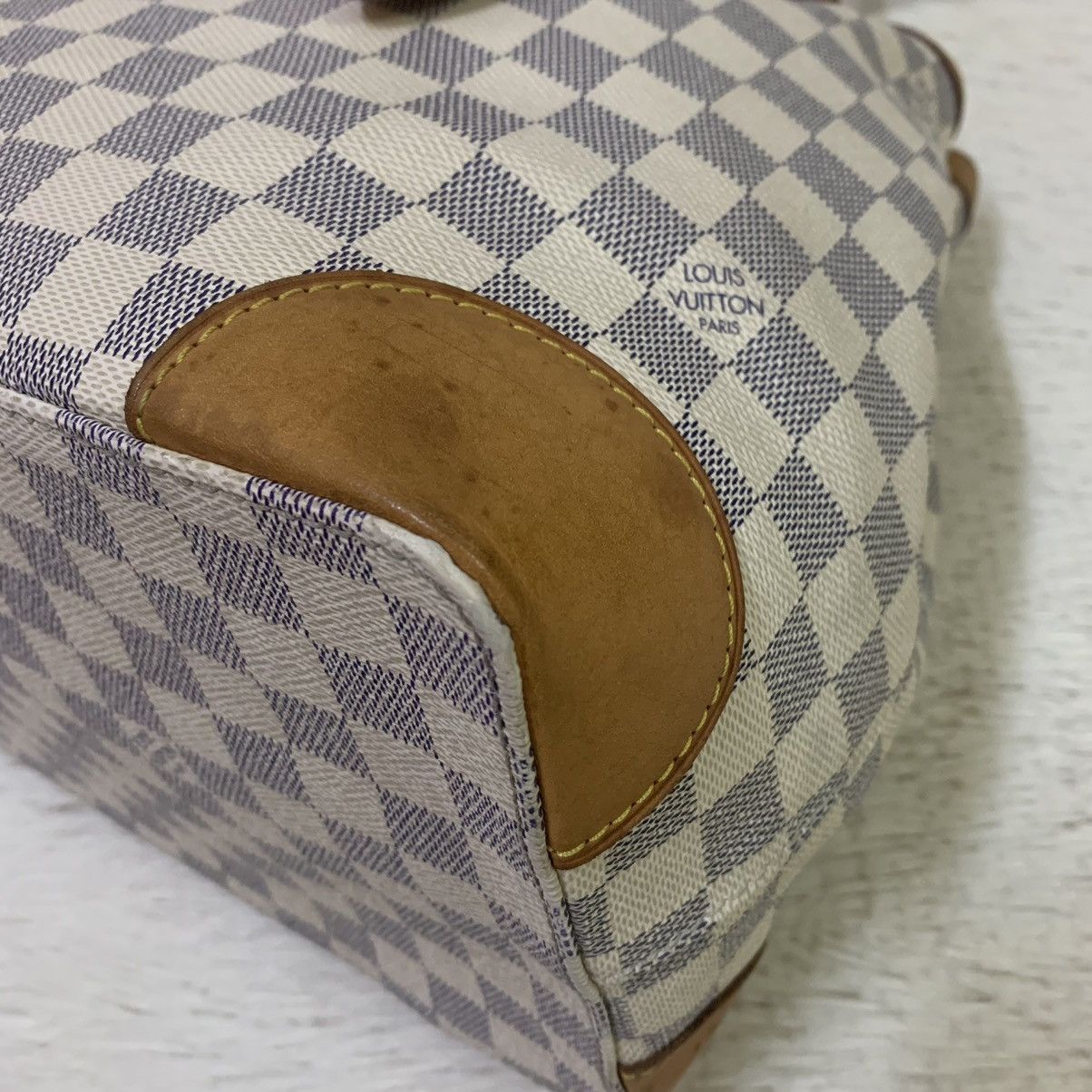 Louis Vuitton LOUIS VUITTON Hampstead MM Damier Azur Tote Bag Size ONE SIZE - 9 Thumbnail