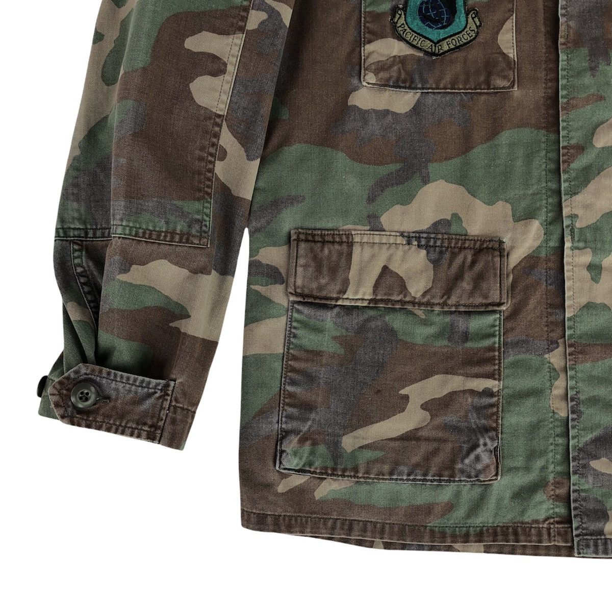 Vintage Vintage 1980s Patches Us Army Woodland Camo Field Jacket Size US M / EU 48-50 / 2 - 3 Thumbnail