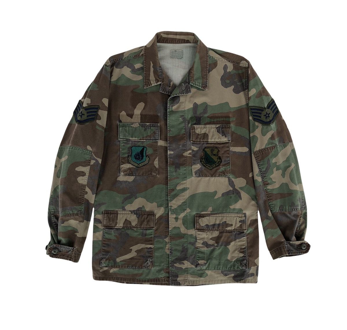 Vintage Vintage 1980s Patches Us Army Woodland Camo Field Jacket Size US M / EU 48-50 / 2 - 1 Thumbnail