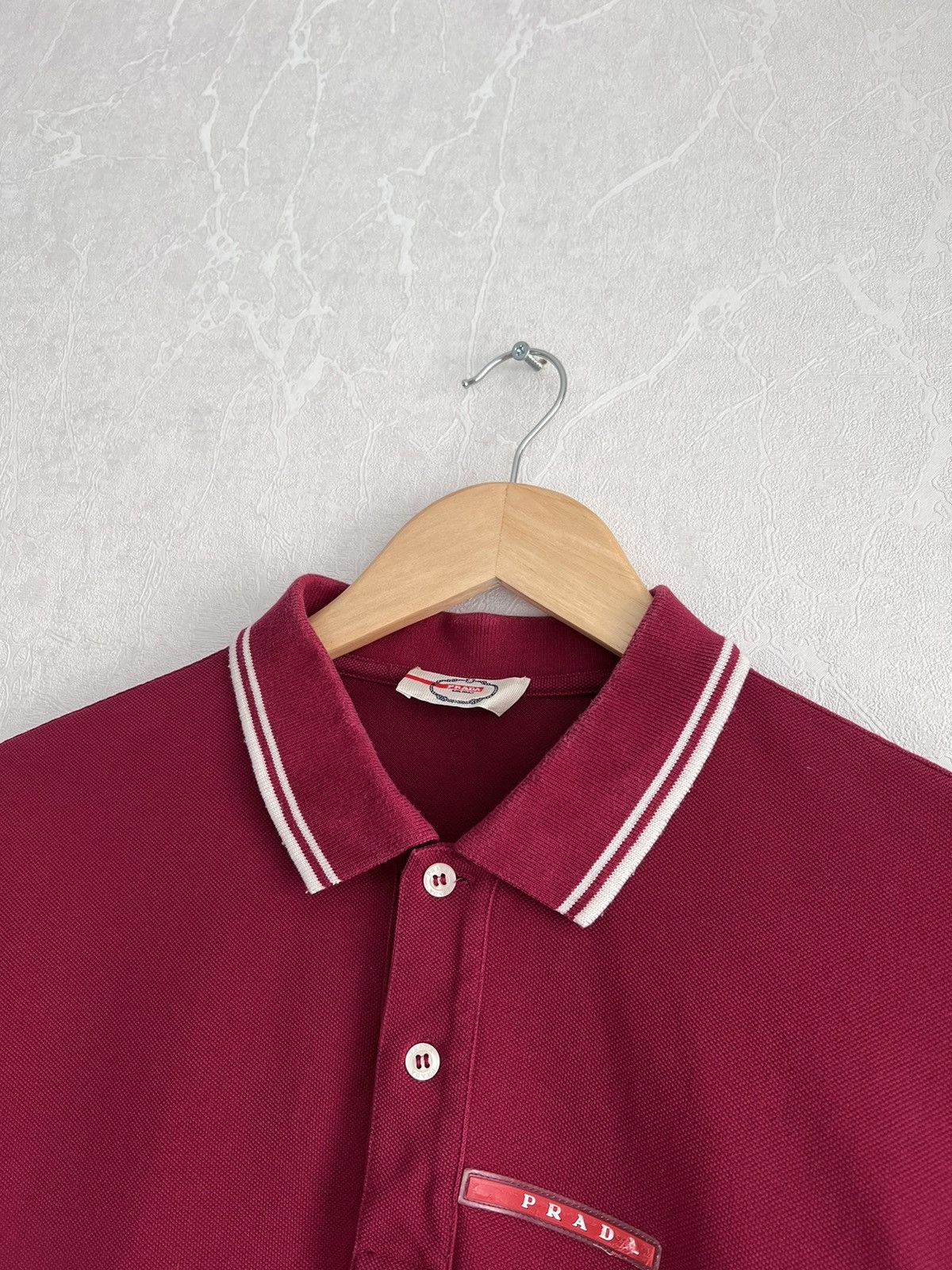 Prada Prada Polo Red Tab T Shirt Size US L / EU 52-54 / 3 - 3 Thumbnail