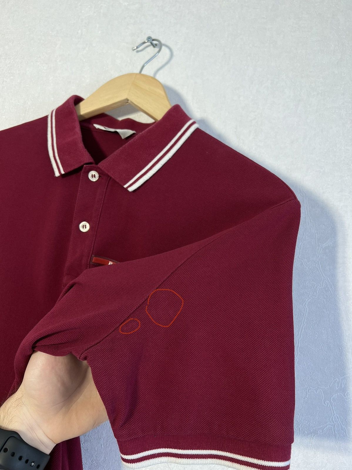 Prada Prada Polo Red Tab T Shirt Size US L / EU 52-54 / 3 - 5 Thumbnail