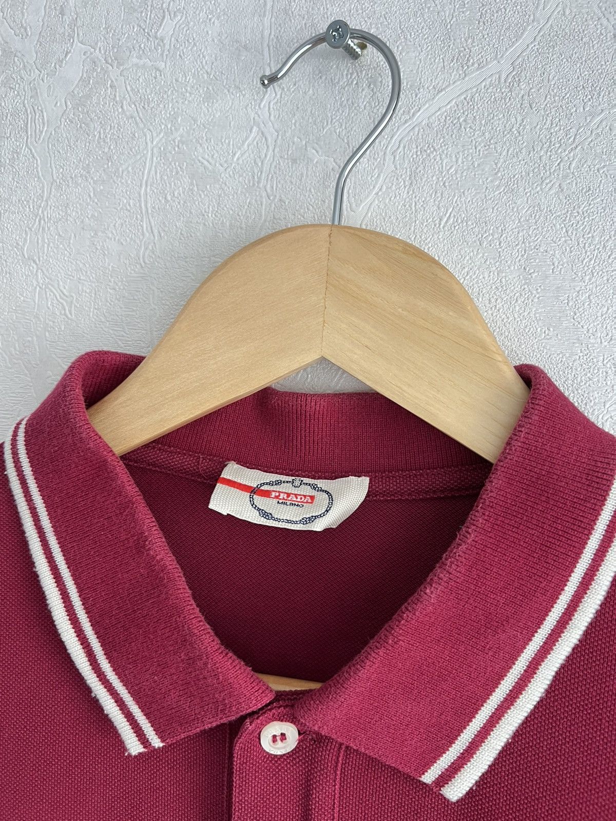 Prada Prada Polo Red Tab T Shirt Size US L / EU 52-54 / 3 - 4 Thumbnail