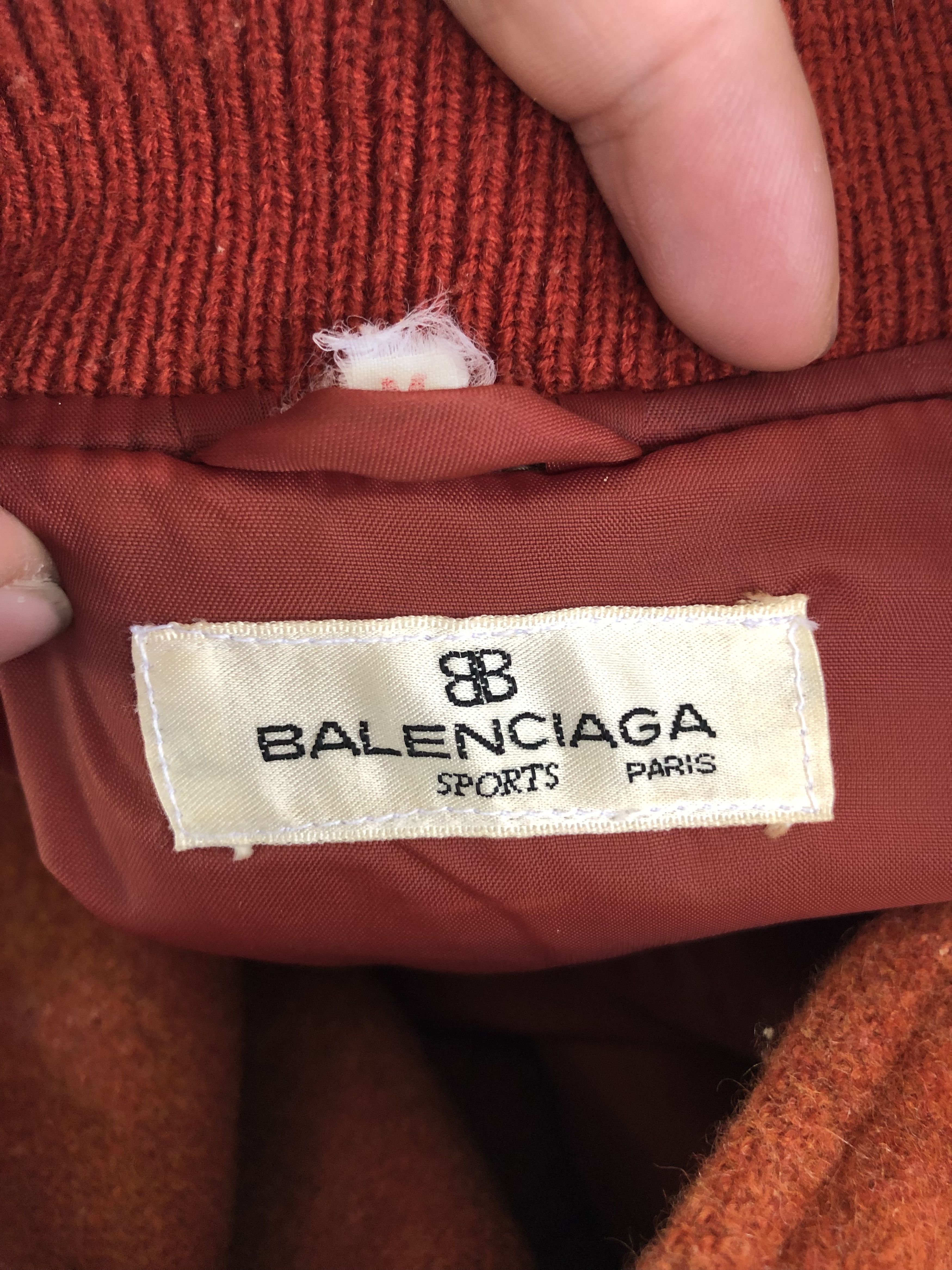 Balenciaga RARE🔥VINTAGE 90’S BALENCIAGA SPORTS WOOL VARSITY JACKET Size US S / EU 44-46 / 1 - 8 Thumbnail