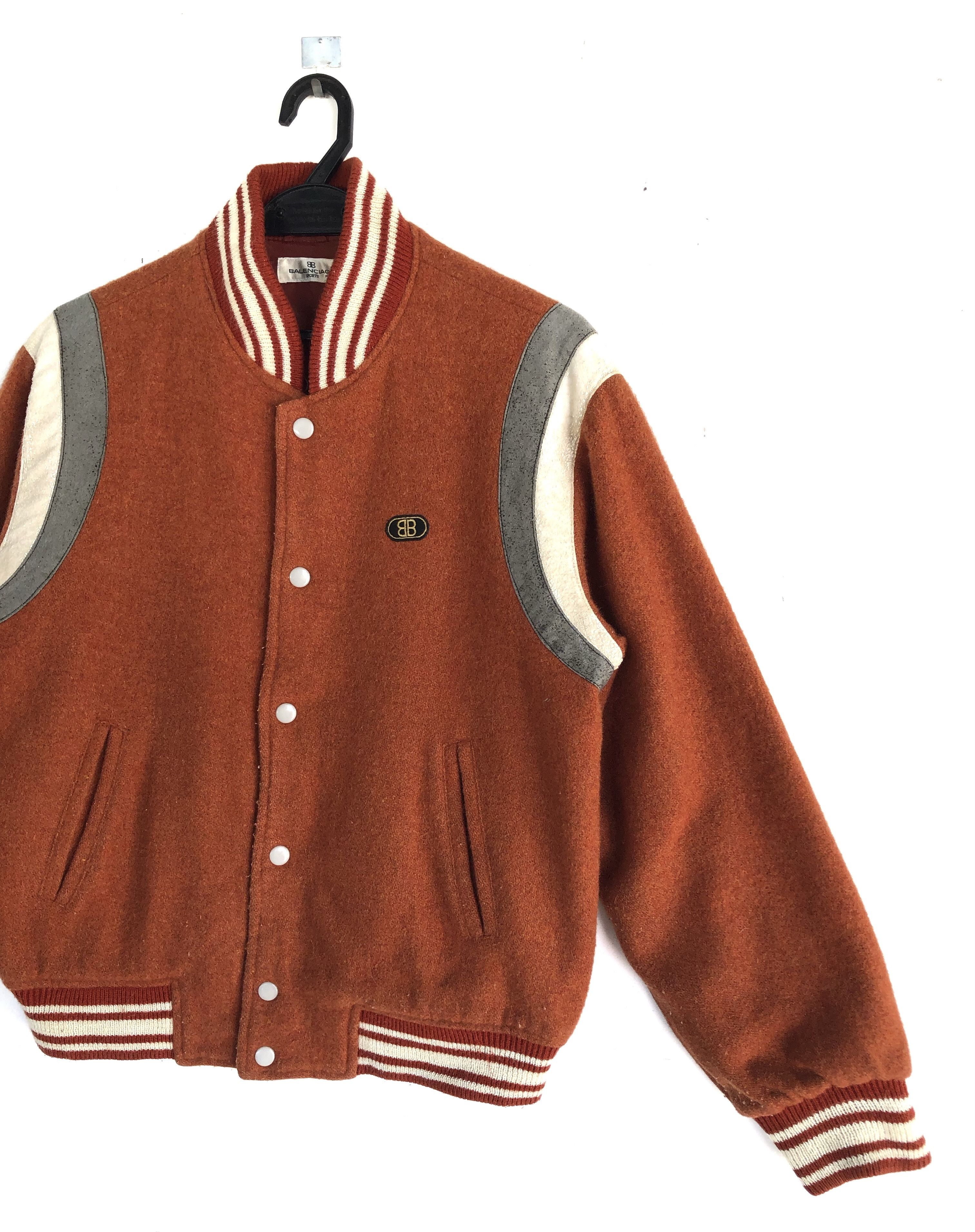 RARE🔥VINTAGE 90'S BALENCIAGA SPORTS WOOL VARSITY JACKET
