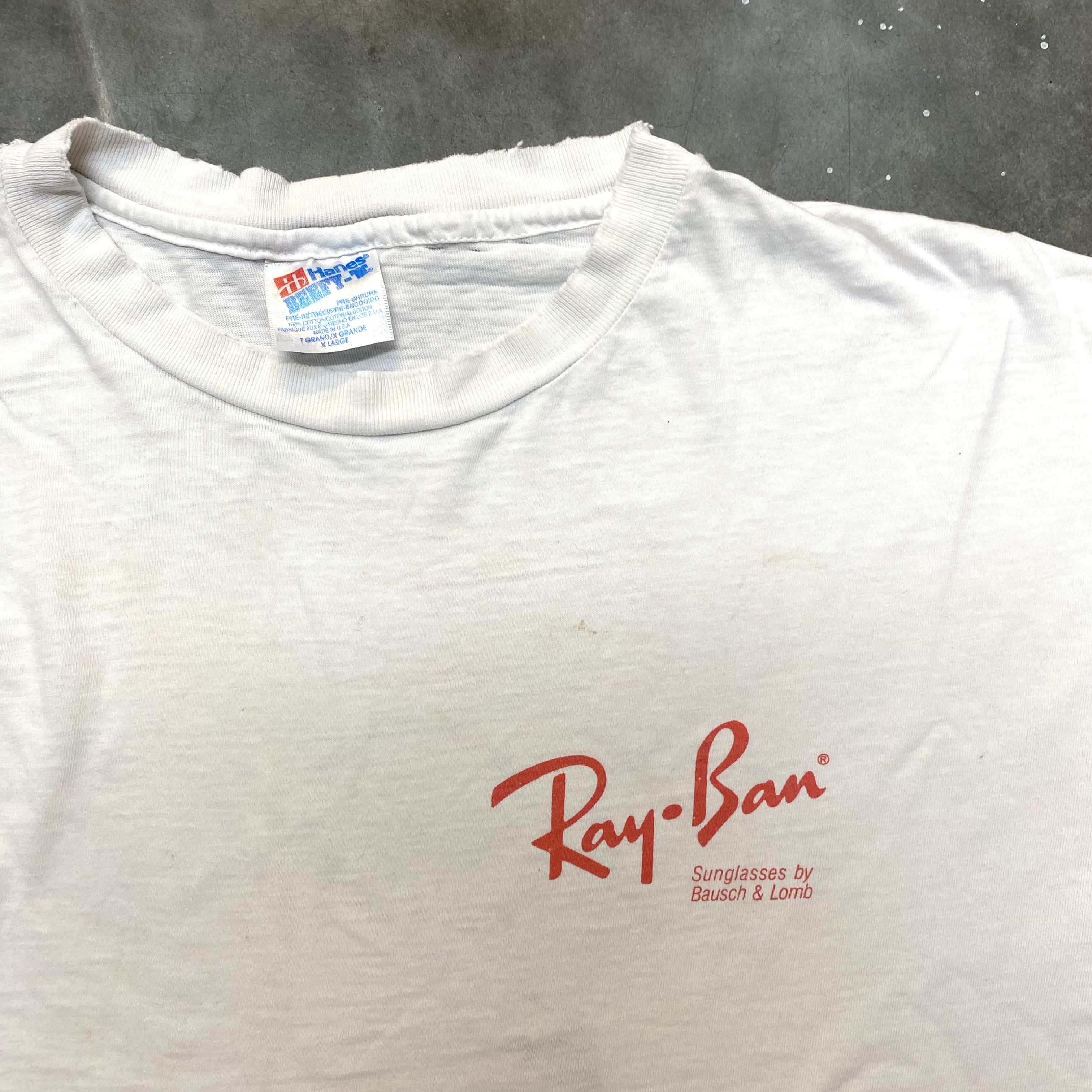 RayBan × USA Olympics × Vintage VTG 90s Thrashed USA Olympics Ray Bans Sponsored T Shirt Size US XL / EU 56 / 4 - 3 Thumbnail
