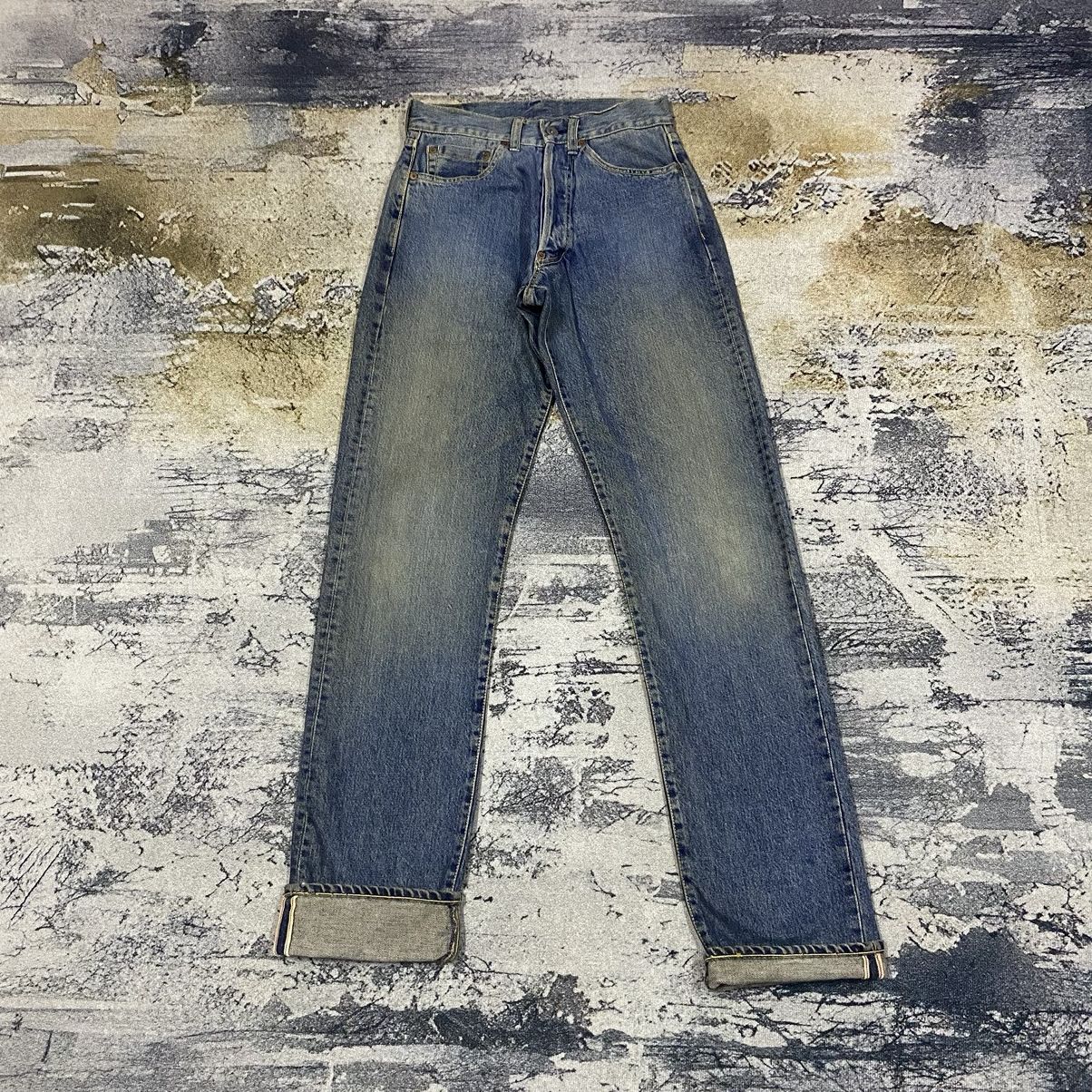 image of If Six Was Nine x Vintage Redline Vintage Dirty Japan Bonmarlen Selvedge Denim Jeans in Stain Faded