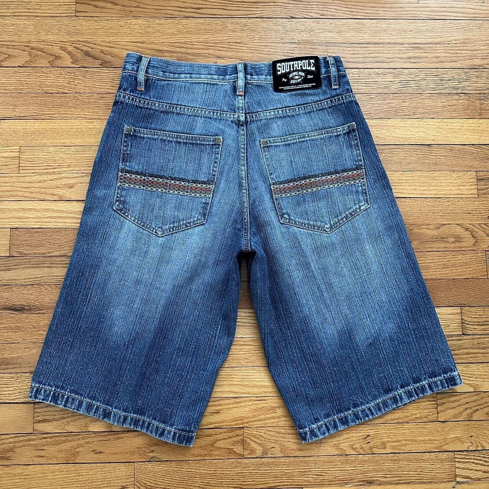JNCO × Southpole Vintage Y2K Southpole Blue Baggy Denim Shorts Jorts Size 34 Size US 34 / EU 50 - 2 Thumbnail