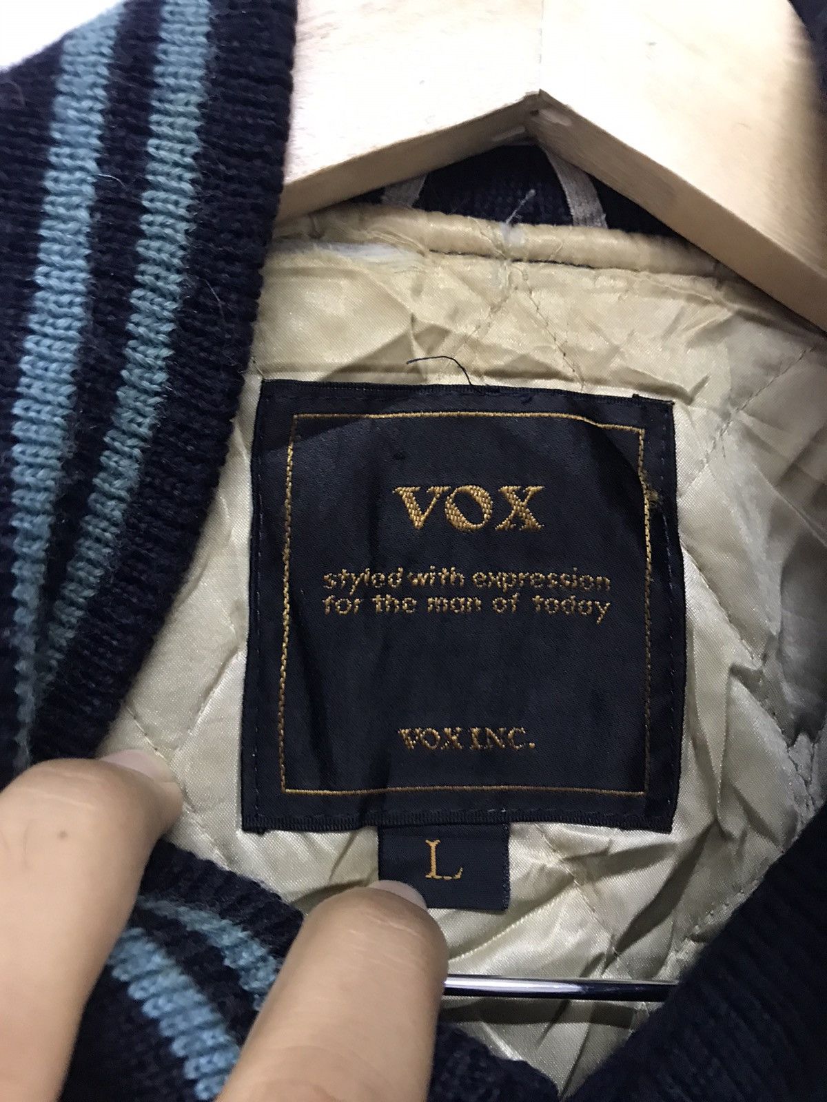 Japanese Brand Rare Vintage Vox Crew 1934 Tokyo Varsity Jackets Arm Leather Size US L / EU 52-54 / 3 - 15 Thumbnail