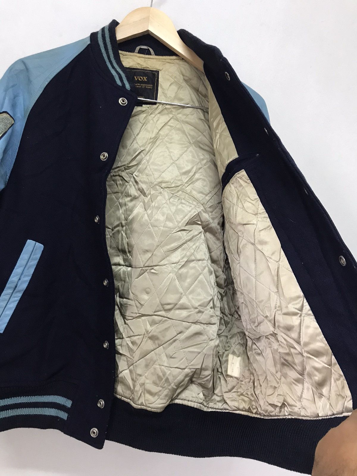 Japanese Brand Rare Vintage Vox Crew 1934 Tokyo Varsity Jackets Arm Leather Size US L / EU 52-54 / 3 - 18 Thumbnail