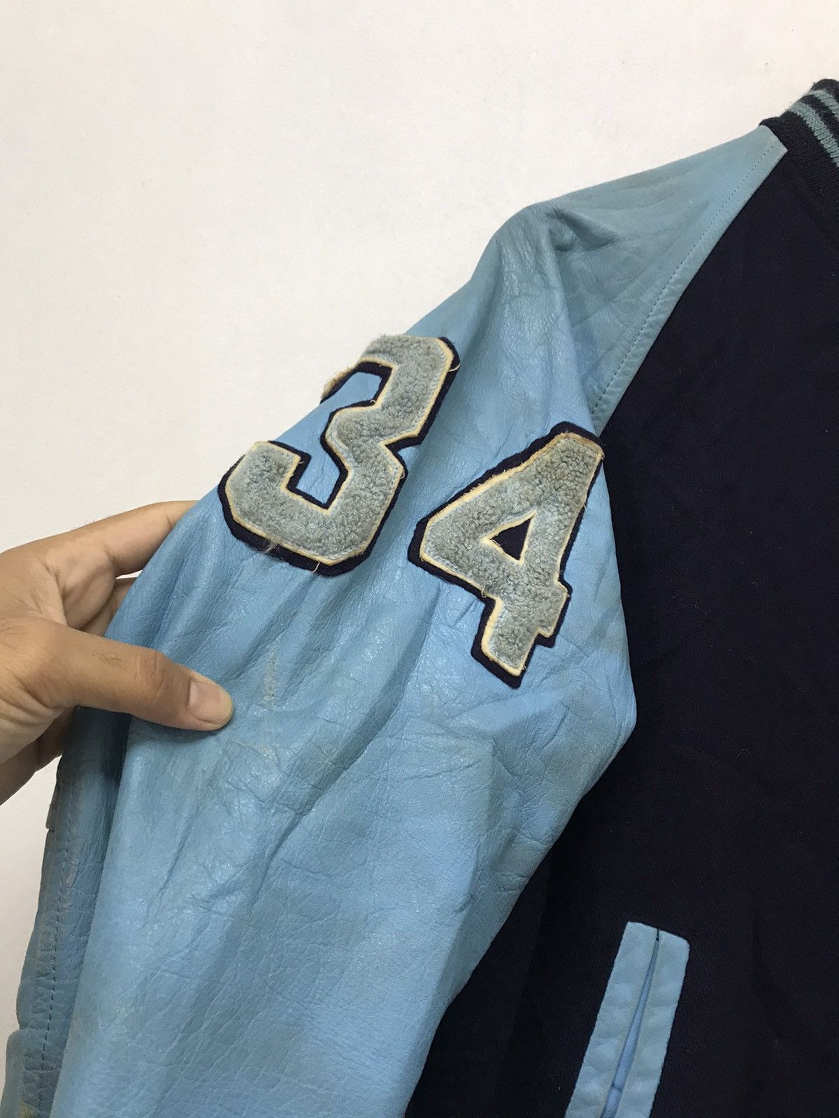 Japanese Brand Rare Vintage Vox Crew 1934 Tokyo Varsity Jackets Arm Leather Size US L / EU 52-54 / 3 - 9 Thumbnail