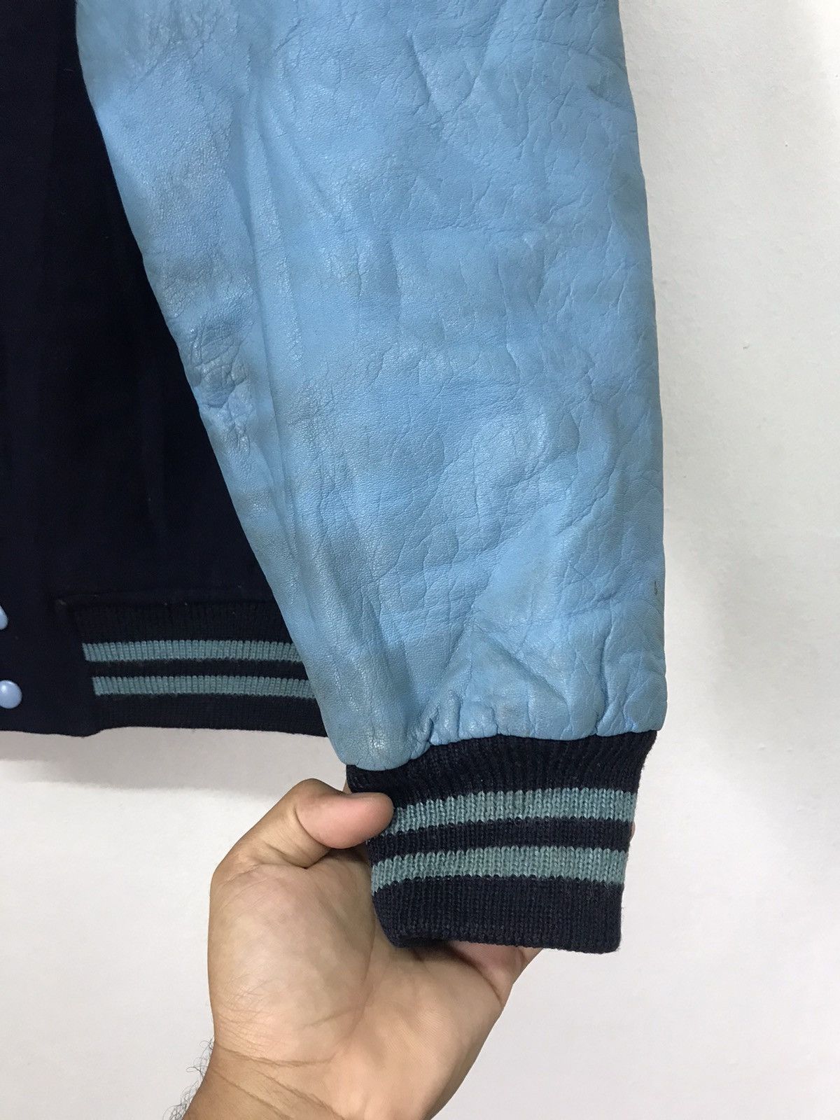 Japanese Brand Rare Vintage Vox Crew 1934 Tokyo Varsity Jackets Arm Leather Size US L / EU 52-54 / 3 - 14 Thumbnail