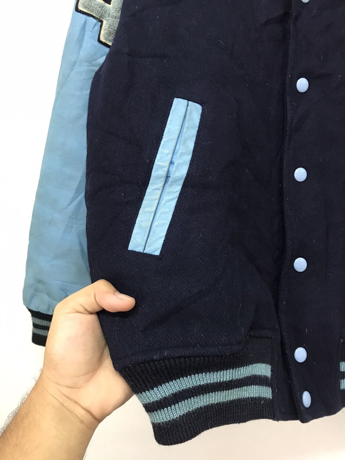 Japanese Brand Rare Vintage Vox Crew 1934 Tokyo Varsity Jackets Arm Leather Size US L / EU 52-54 / 3 - 6 Thumbnail