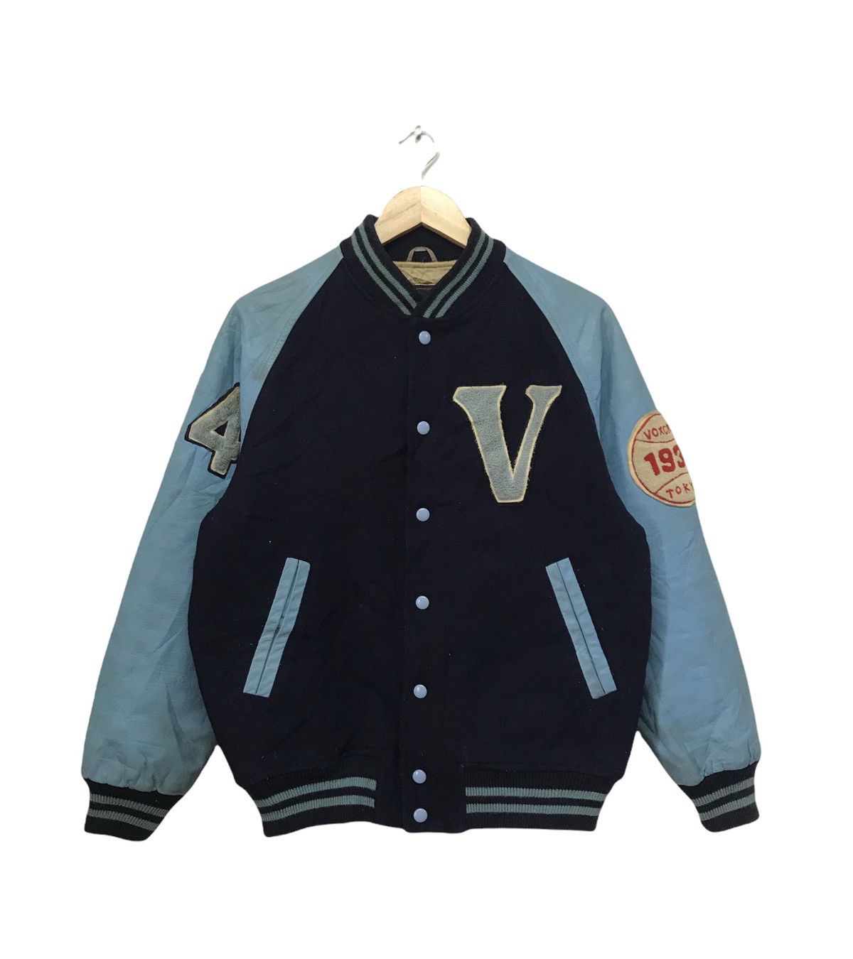 Japanese Brand Rare Vintage Vox Crew 1934 Tokyo Varsity Jackets Arm Leather Size US L / EU 52-54 / 3 - 2 Thumbnail