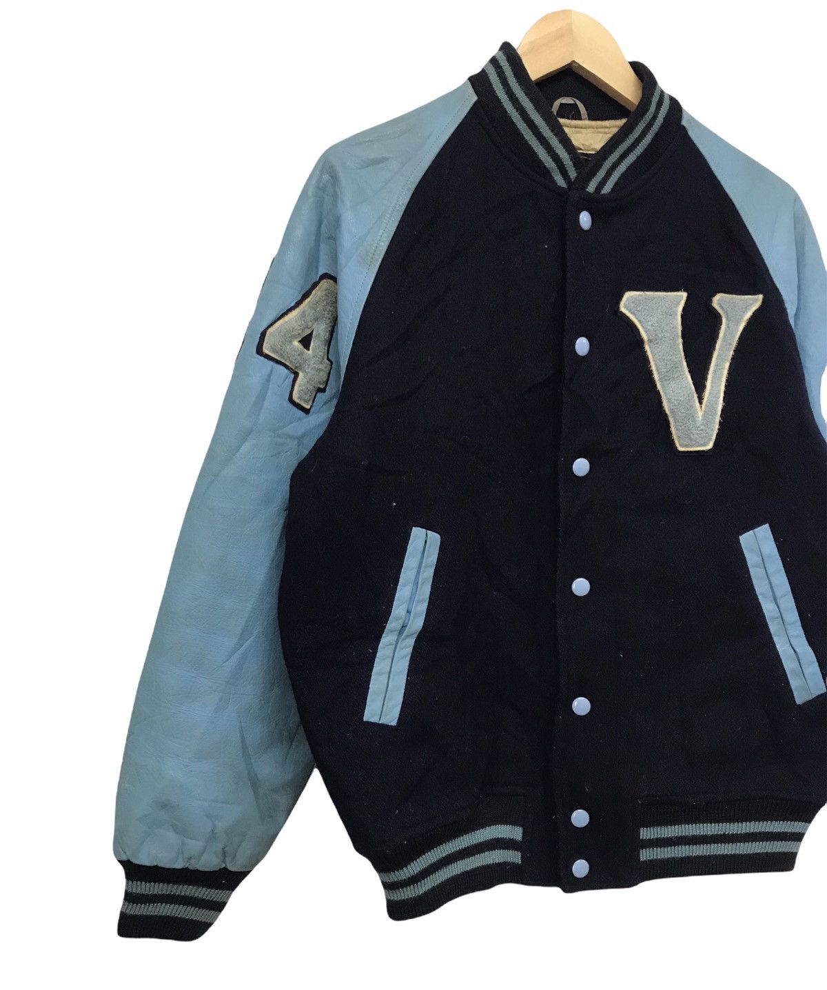 Japanese Brand Rare Vintage Vox Crew 1934 Tokyo Varsity Jackets Arm Leather Size US L / EU 52-54 / 3 - 4 Thumbnail