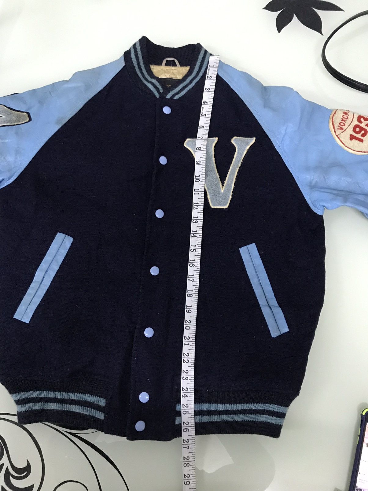 Japanese Brand Rare Vintage Vox Crew 1934 Tokyo Varsity Jackets Arm Leather Size US L / EU 52-54 / 3 - 25 Thumbnail