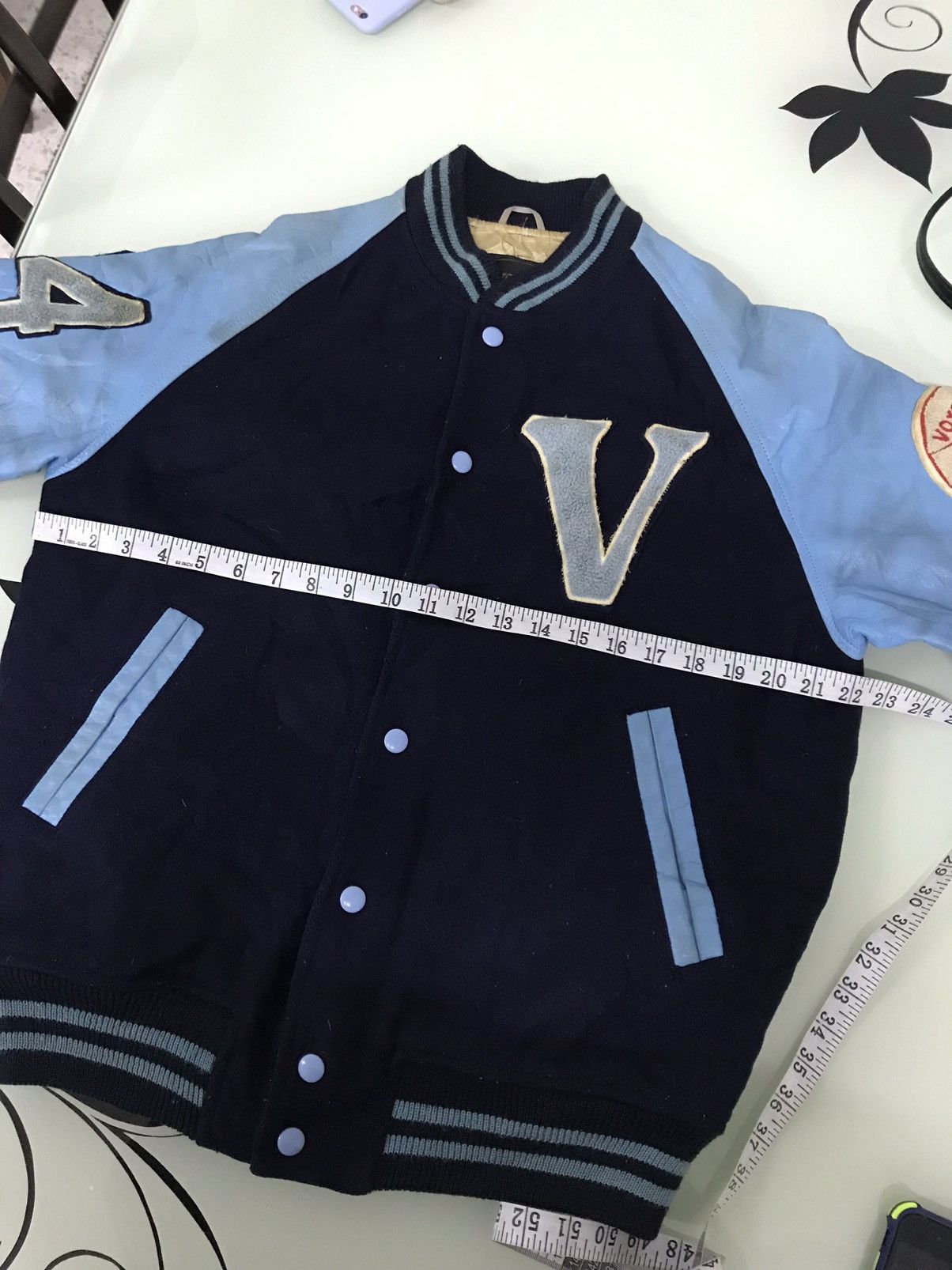 Japanese Brand Rare Vintage Vox Crew 1934 Tokyo Varsity Jackets Arm Leather Size US L / EU 52-54 / 3 - 23 Thumbnail