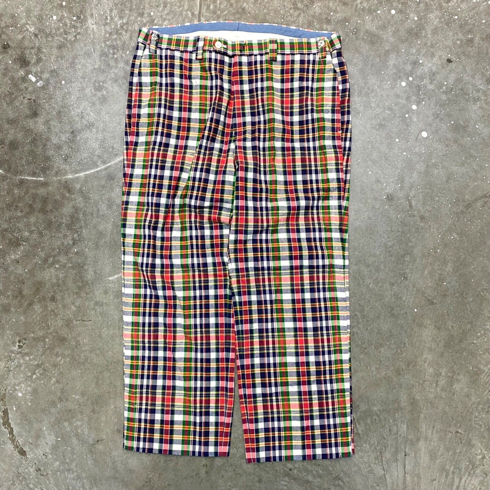 Polo Ralph Lauren × Vintage VTG Polo Ralph Lauren Madras Plaid Golf Pants Lightweight Size US 36 / EU 52 - 1 Thumbnail