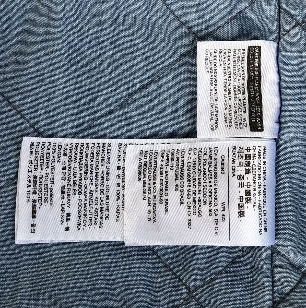Levi's Levis Mens Filled Coaches Jacket Indigo Stone Size US M / EU 48-50 / 2 - 11 Thumbnail