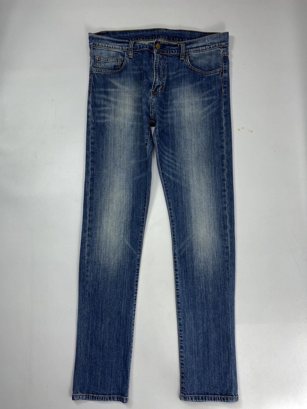 Carhartt 🔥LASTDROP🔥 Carhatt WIP Denim Jeans Leather Patch Slim Fit Size US 31 - 14 Thumbnail