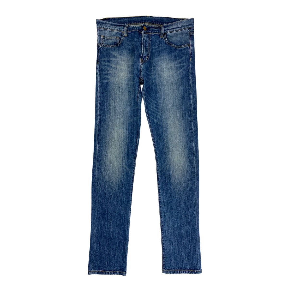 Carhartt 🔥LASTDROP🔥 Carhatt WIP Denim Jeans Leather Patch Slim Fit Size US 31 - 2 Thumbnail